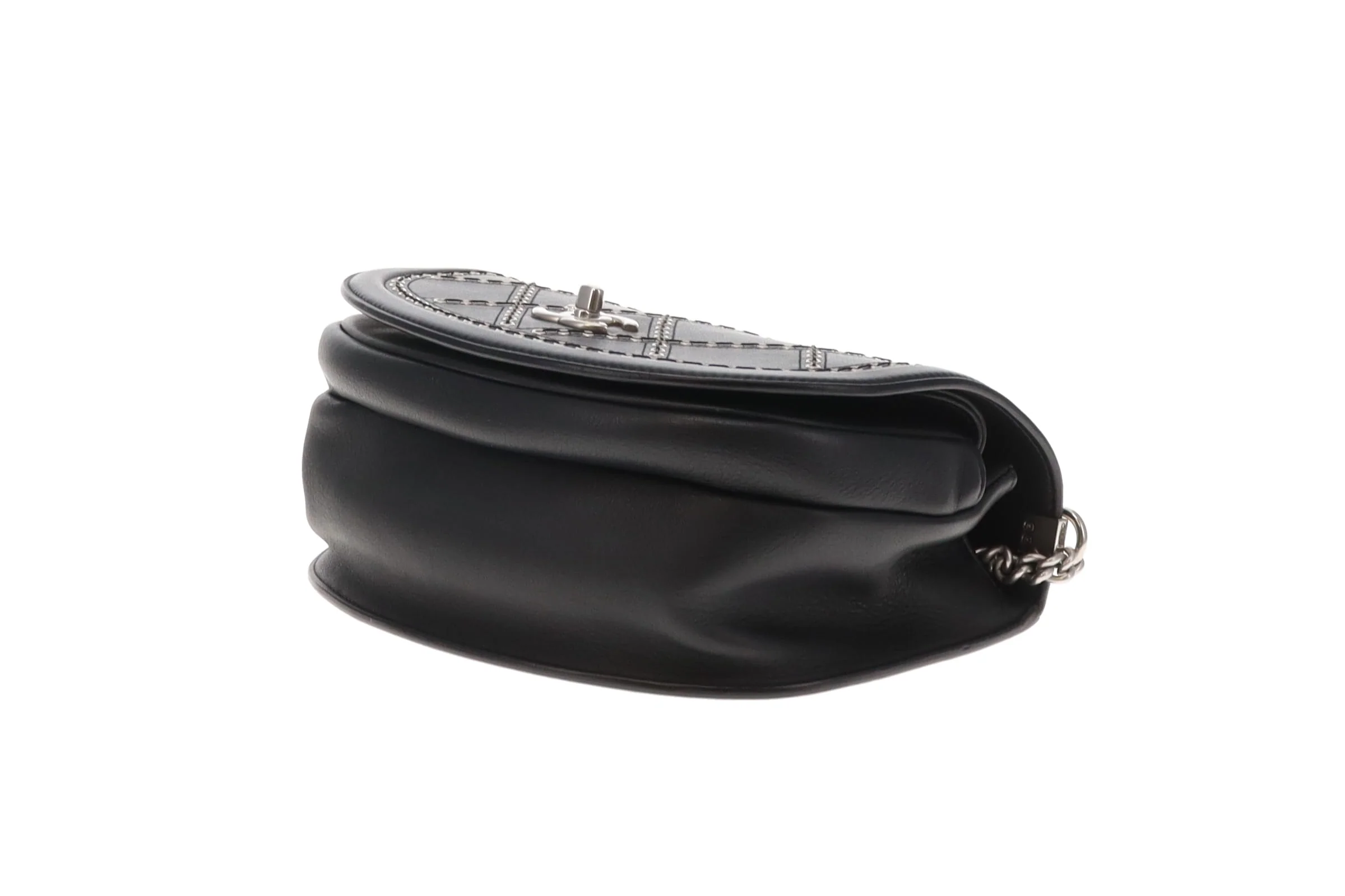 Chanel Coco Eyelets Flap Bag Black and SHW 2018 - Image 11