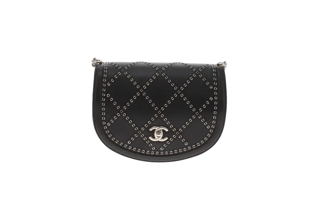 Chanel Coco Eyelets Flap Bag Black and SHW 2018 - Image 3