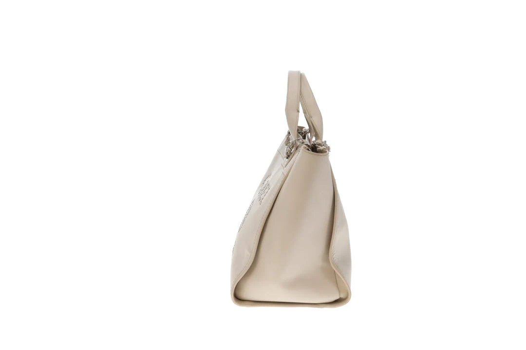 Chanel Deauville Tote Bag Small Cream Caviar 2018 - Image 9