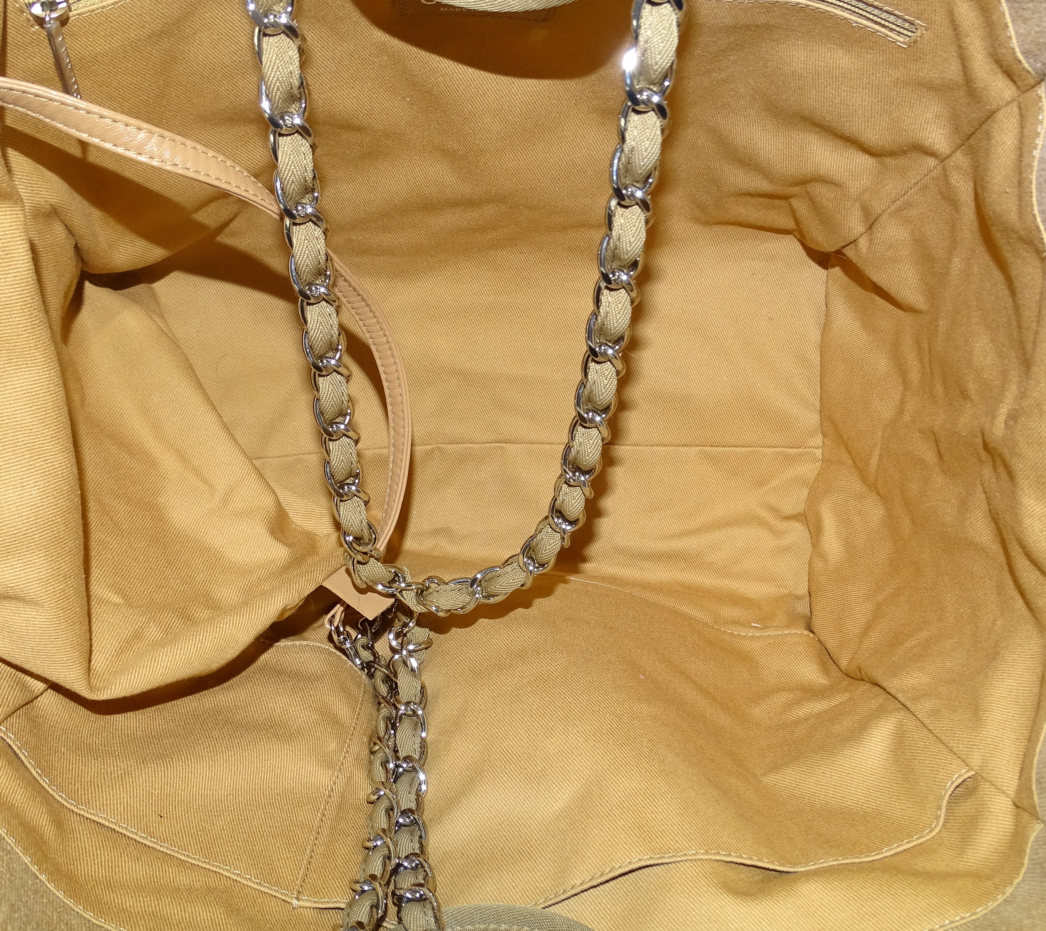 Chanel Deauville Tote Beige With Sequin Logo 23 Series - Image 14