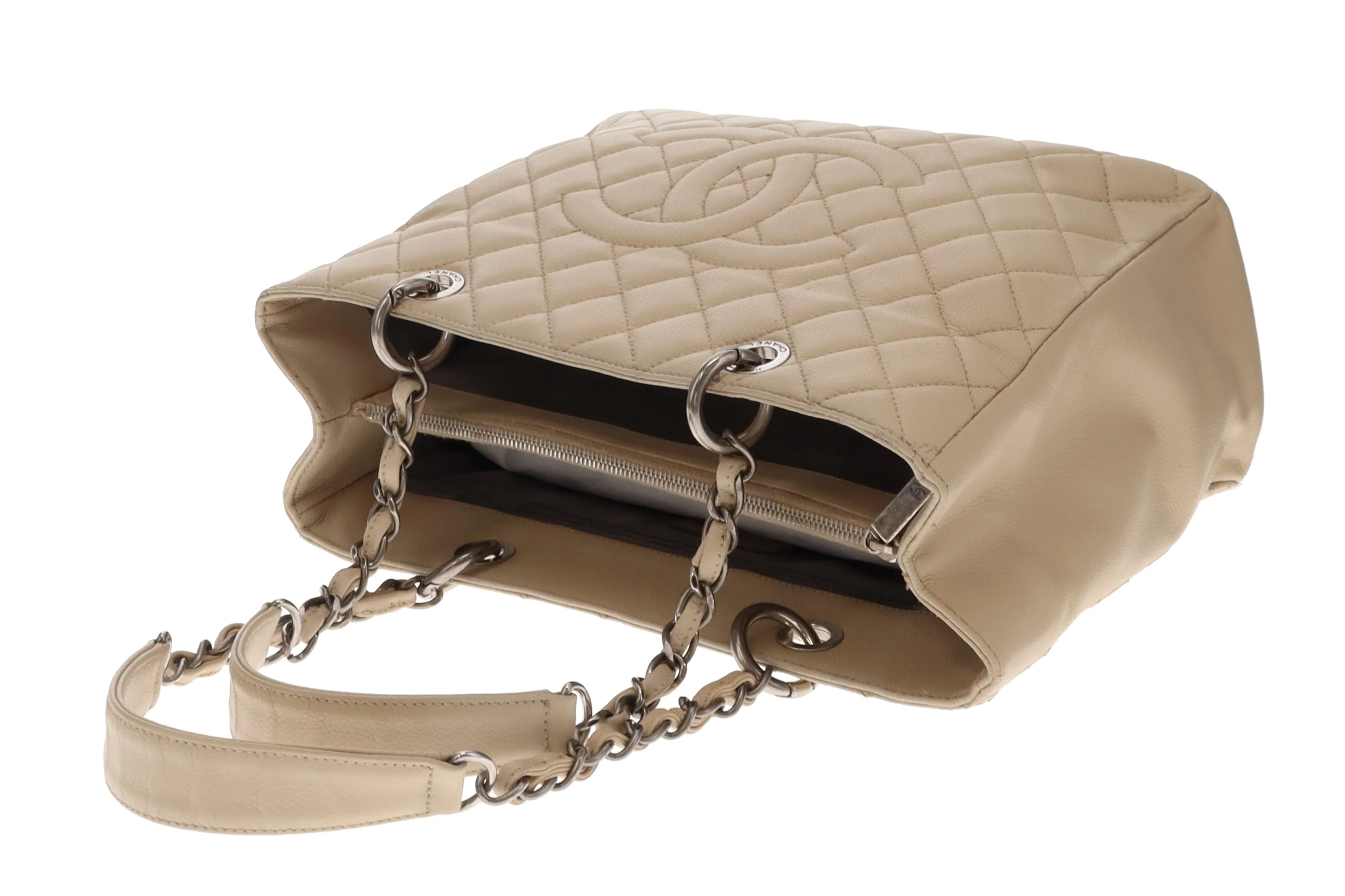 Chanel GST Light Beige New Model With Ruthenium Hardware 2009 - Image 11