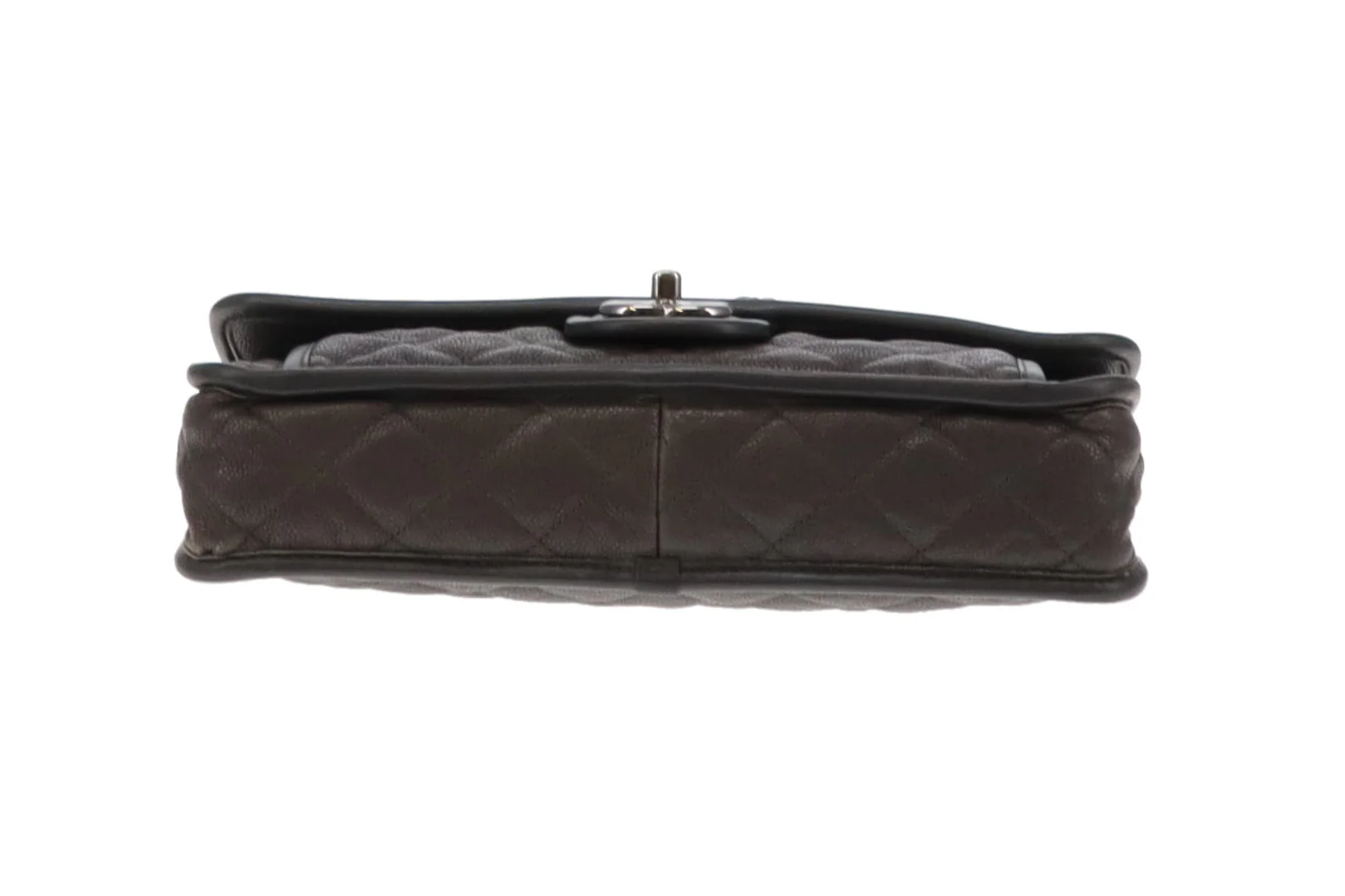 Chanel Grey Caviar French Riviera Medium Flap Bag 2014 - Image 12