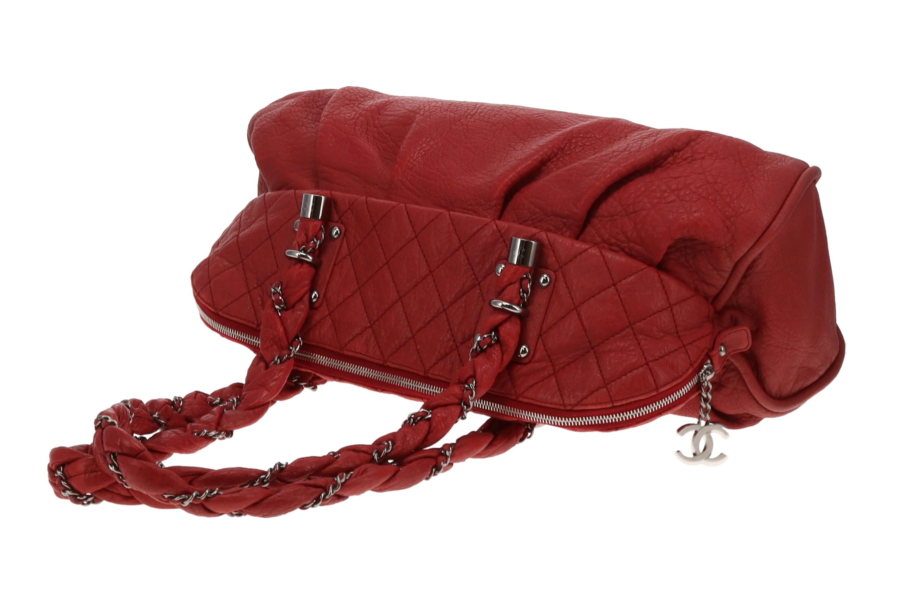 Chanel Lady Braid Large Shoulder Bag Red - Image 10
