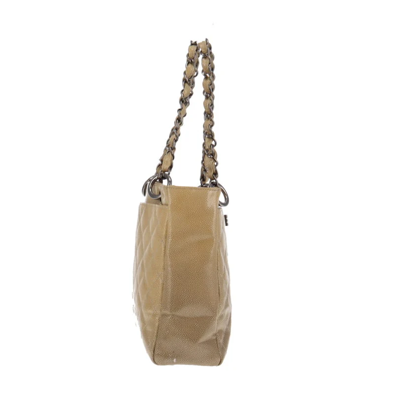 Chanel Mademoiselle Quilted Ombre Patent Caviar Leather Diamond Shine Tote - Image 4