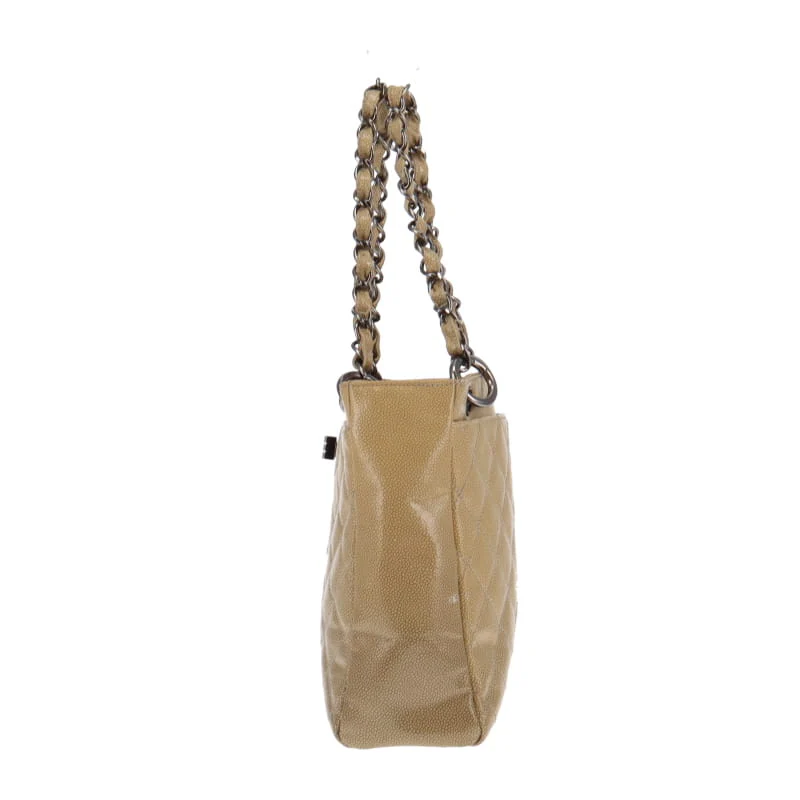 Chanel Mademoiselle Quilted Ombre Patent Caviar Leather Diamond Shine Tote - Image 6
