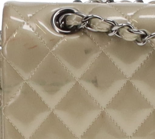 Chanel Classic Medium Double Flap Metallic Sage Green Patent GMH 2012/13 - Image 12