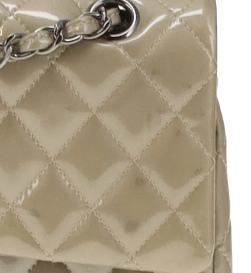 Chanel Classic Medium Double Flap Metallic Sage Green Patent GMH 2012/13 - Image 15