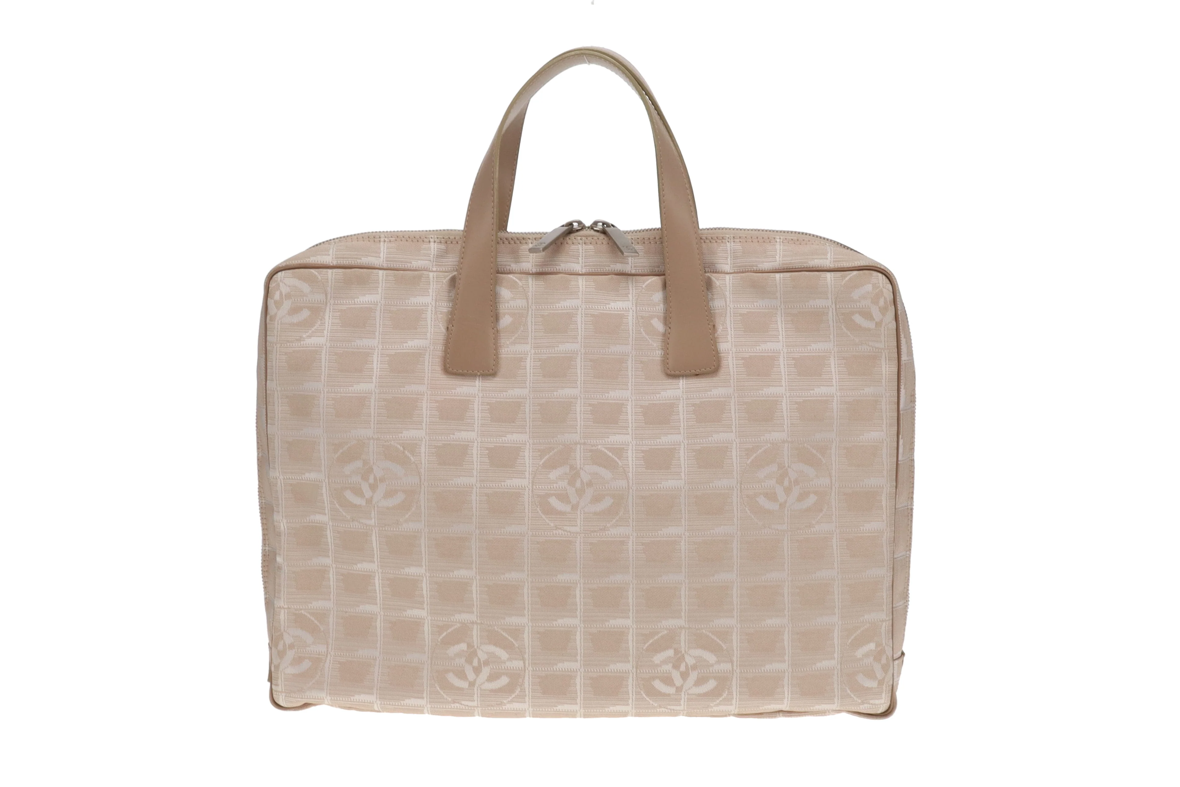 Chanel Beige New Travel Line Nylon Briefcase 2002/03