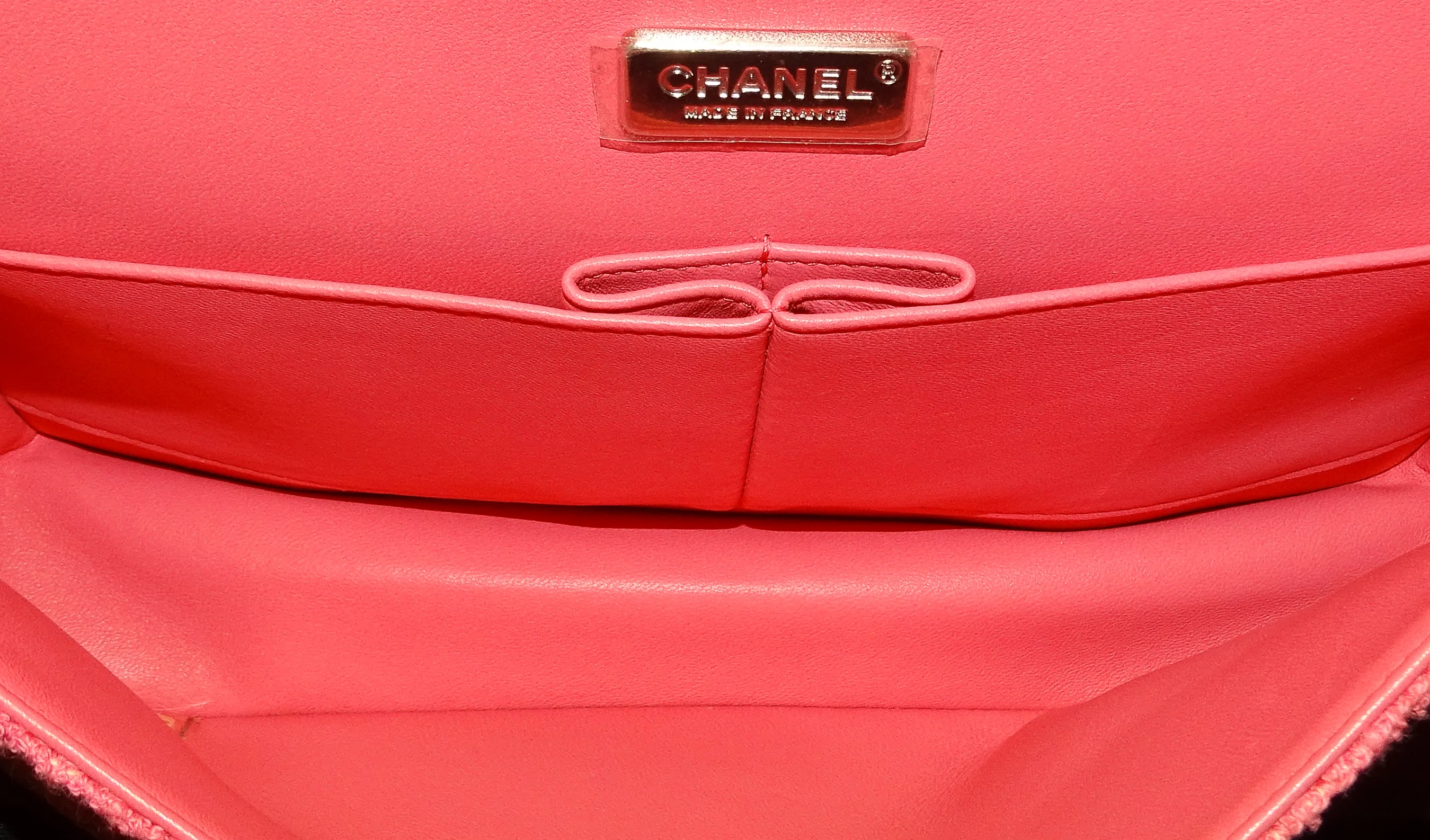 Chanel Pink 2016C Tweed Medium Double Flap Bag Very Rare - Image 11