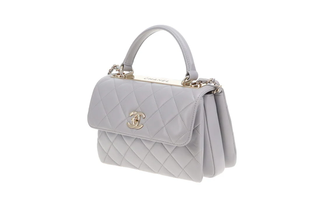 Chanel Trendy CC Small Grey Lambskin 2019 - Image 13