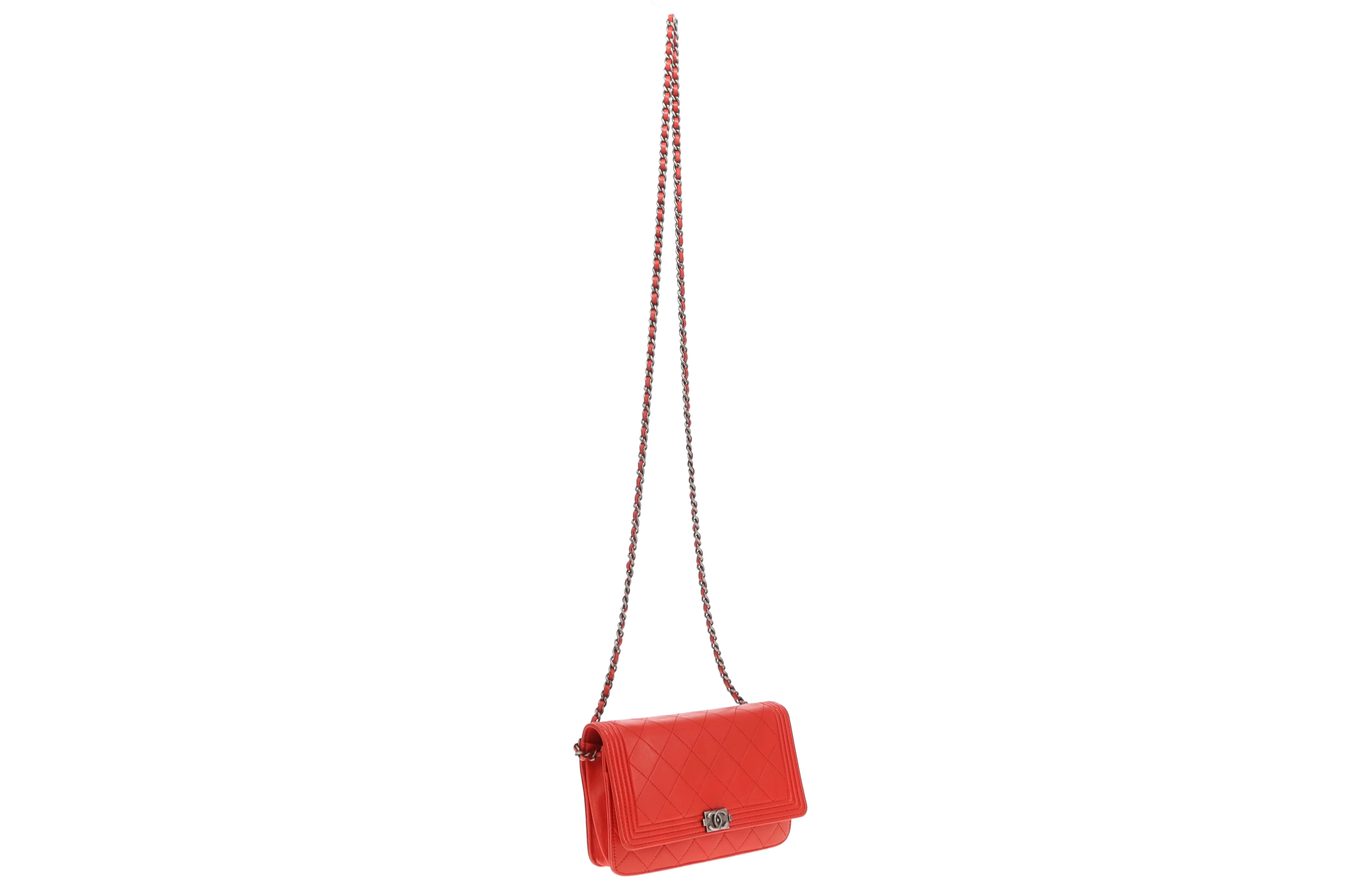 Chanel Wallet on Chain Boy Red 2014/15 - Image 14