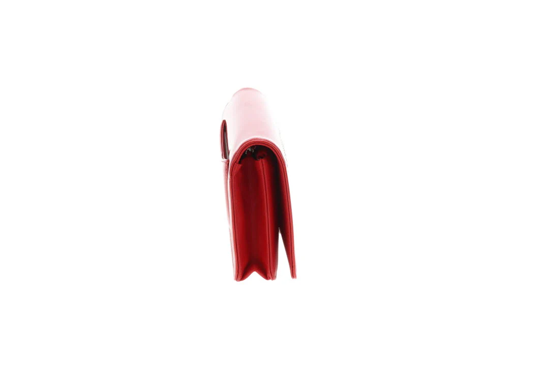 Chanel Wallet On Chain Strass CC Red Patent Leather 2009 - Image 7