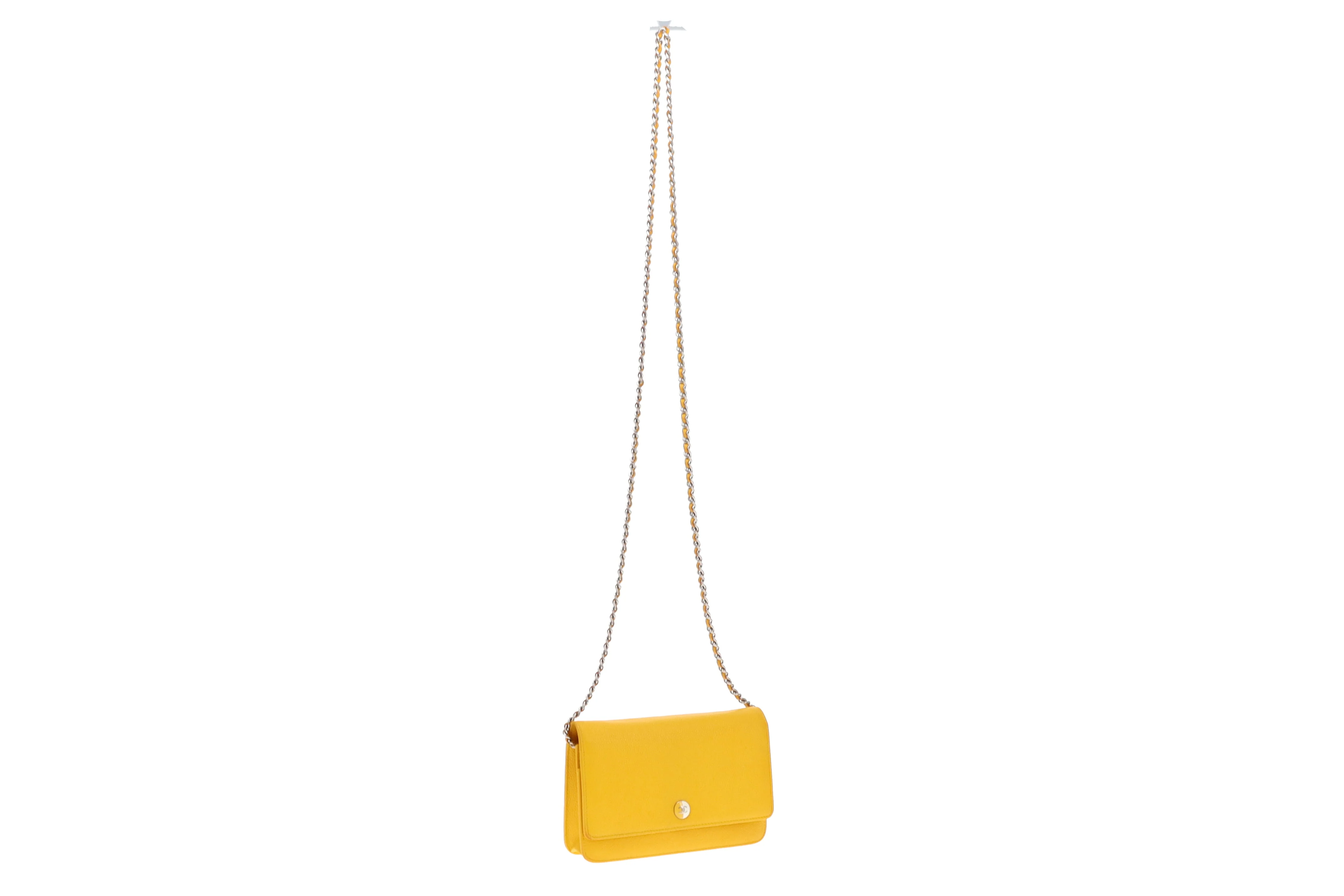 Chanel Wallet On Chain Timeless Caviar Yellow - Image 14