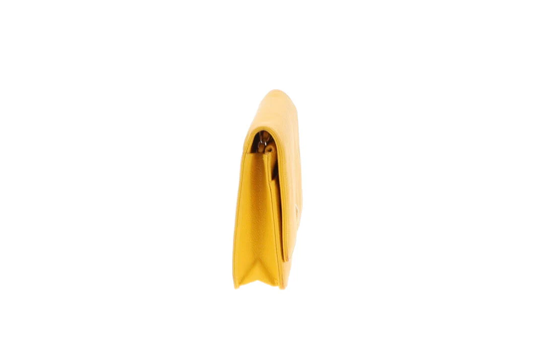 Chanel Wallet On Chain Timeless Caviar Yellow - Image 6