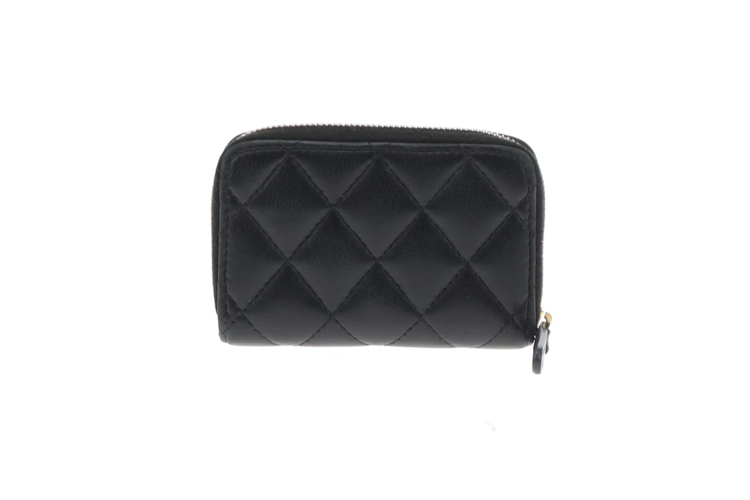 Chanel Zipped Coin Purse Black Lambskin GHW 2018/19 - Image 4