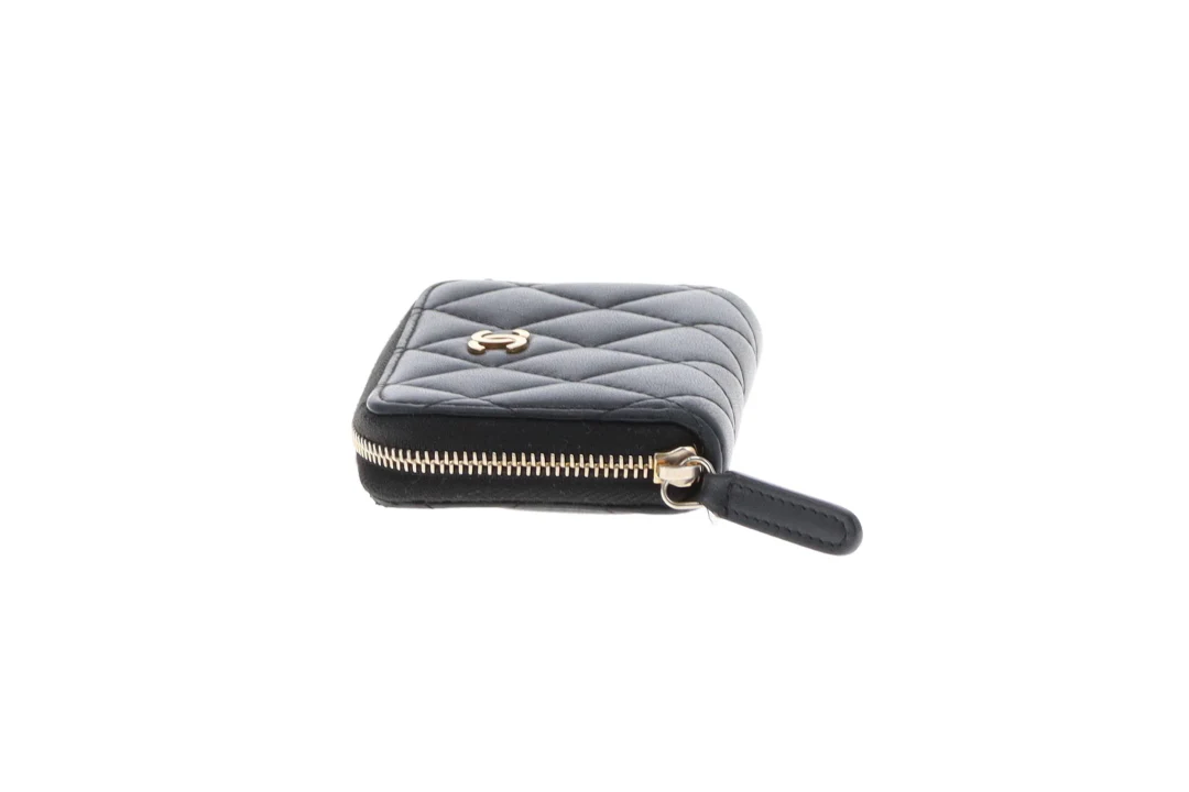 Chanel Zipped Coin Purse Black Lambskin GHW 2018/19 - Image 5