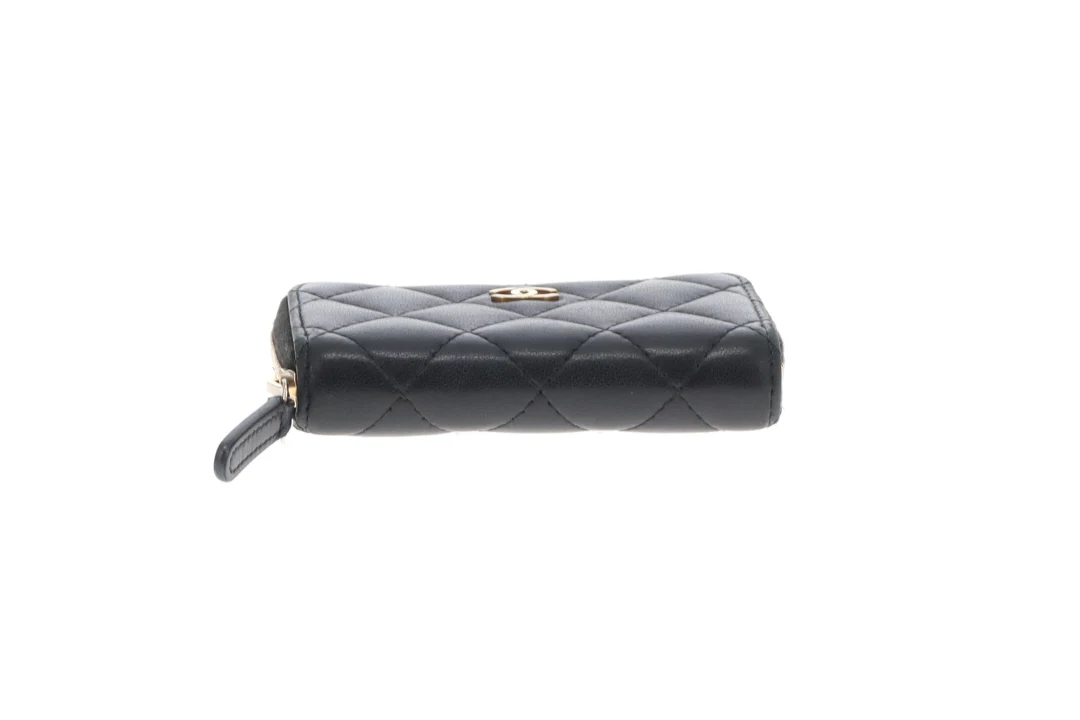 Chanel Zipped Coin Purse Black Lambskin GHW 2018/19 - Image 7