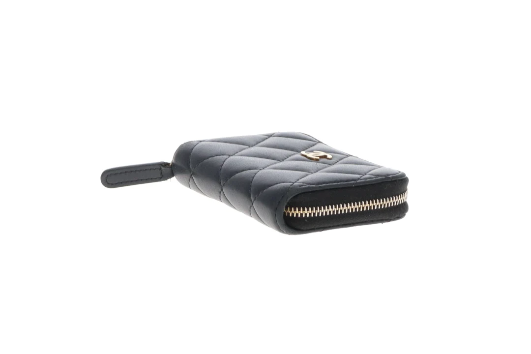 Chanel Zipped Coin Purse Black Lambskin GHW 2018/19 - Image 8