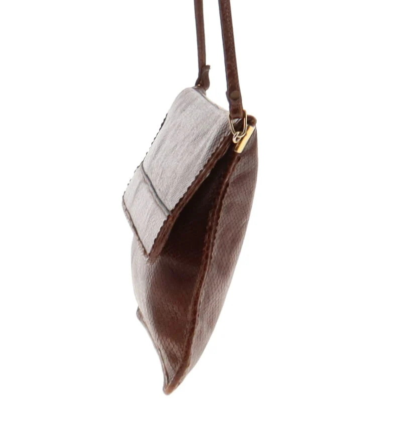 Chesneau Vintage Snake Print Clutch With Strap - Image 6