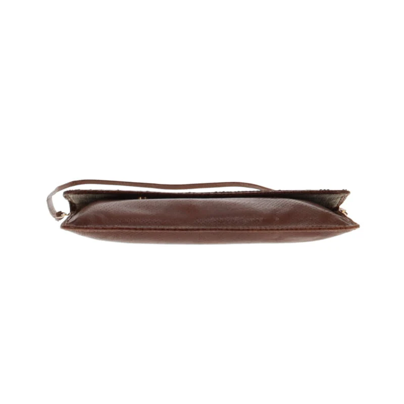 Chesneau Vintage Snake Print Clutch With Strap - Image 7