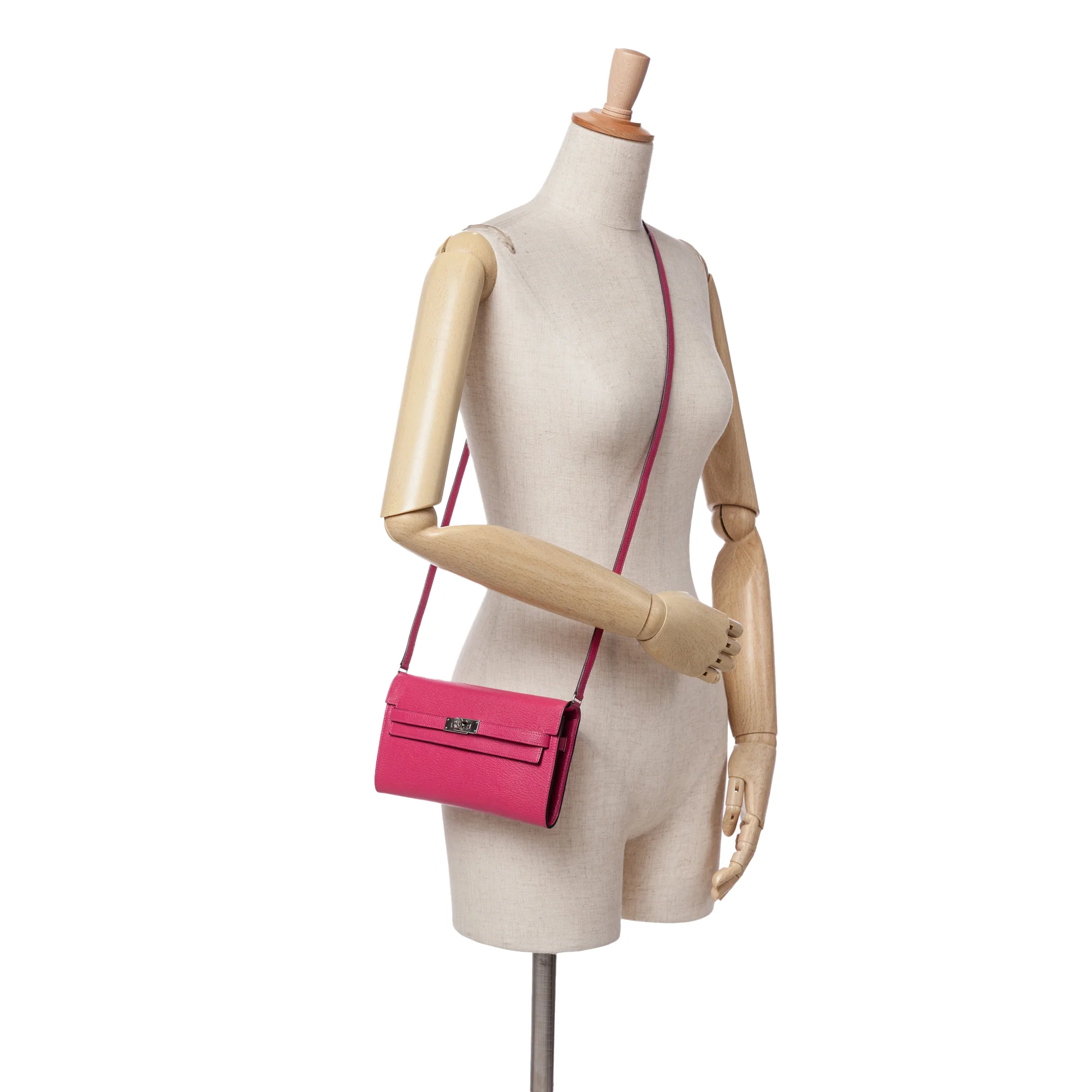 Hermes Kelly To Go Wallet Rose Mexico Chevre Mysore 2022 - Image 15