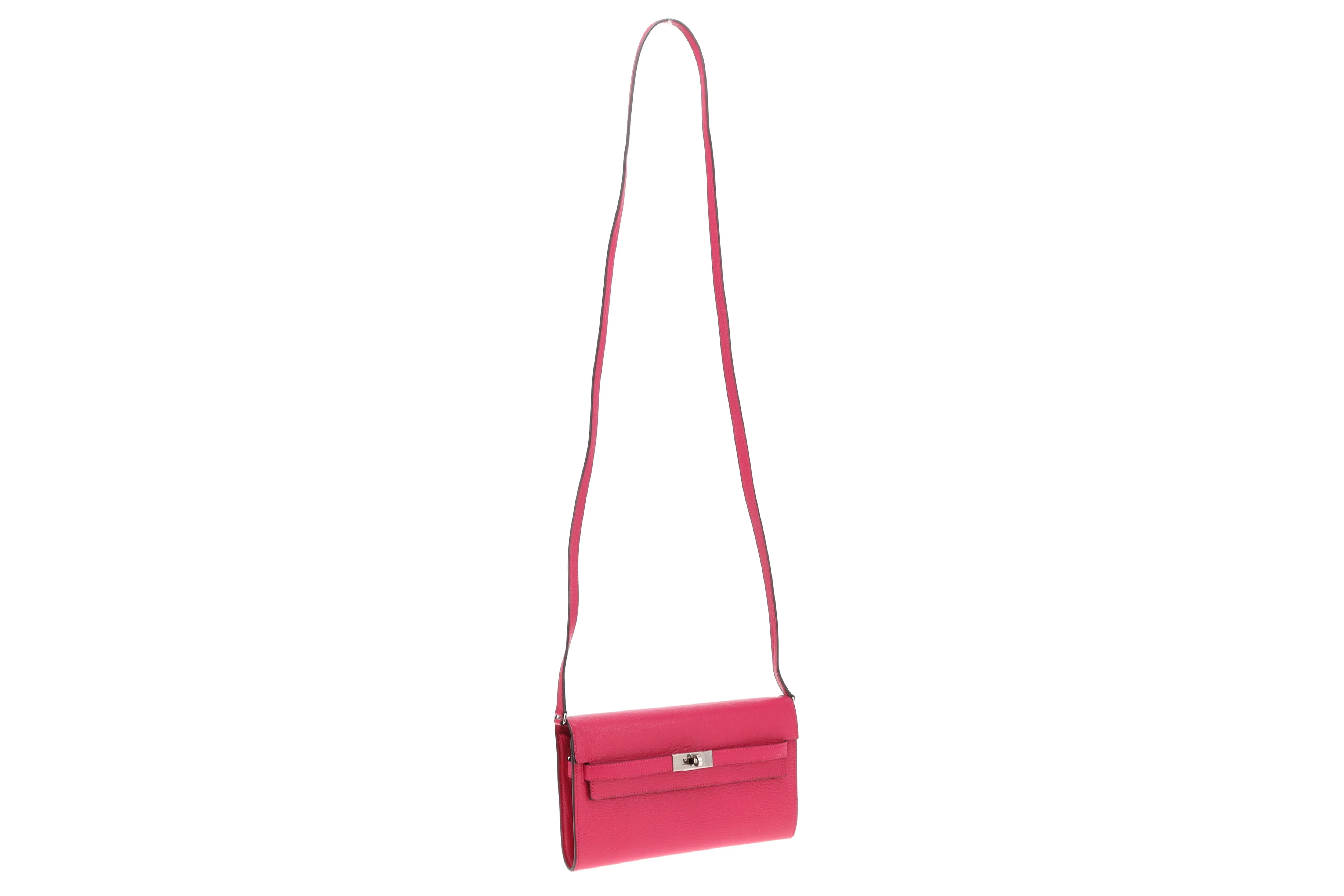 Hermes Kelly To Go Wallet Rose Mexico Chevre Mysore 2022 - Image 23