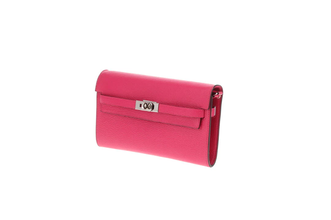 Hermes Kelly To Go Wallet Rose Mexico Chevre Mysore 2022 - Image 26
