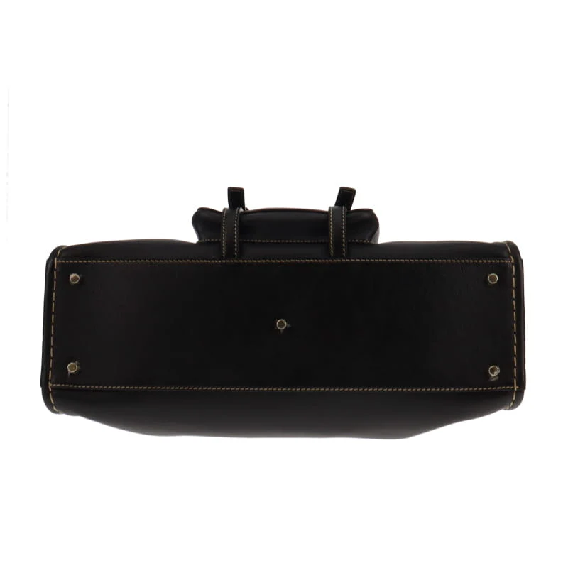 Chloe Edith Medium Top Stitch Day Bag Black - Image 8
