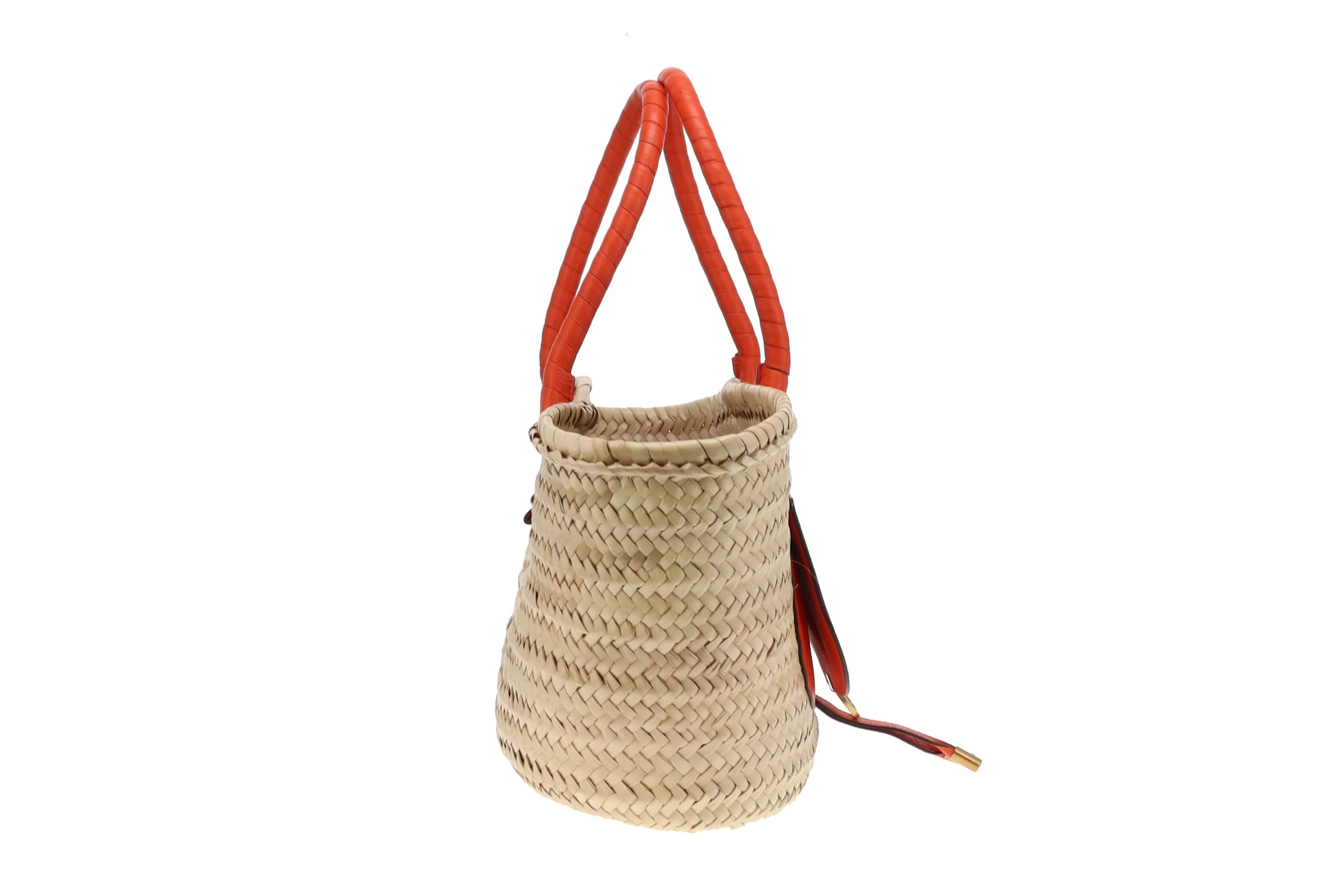 Chloe Marcie Basket Bag Medium Rusted Orange - Image 5