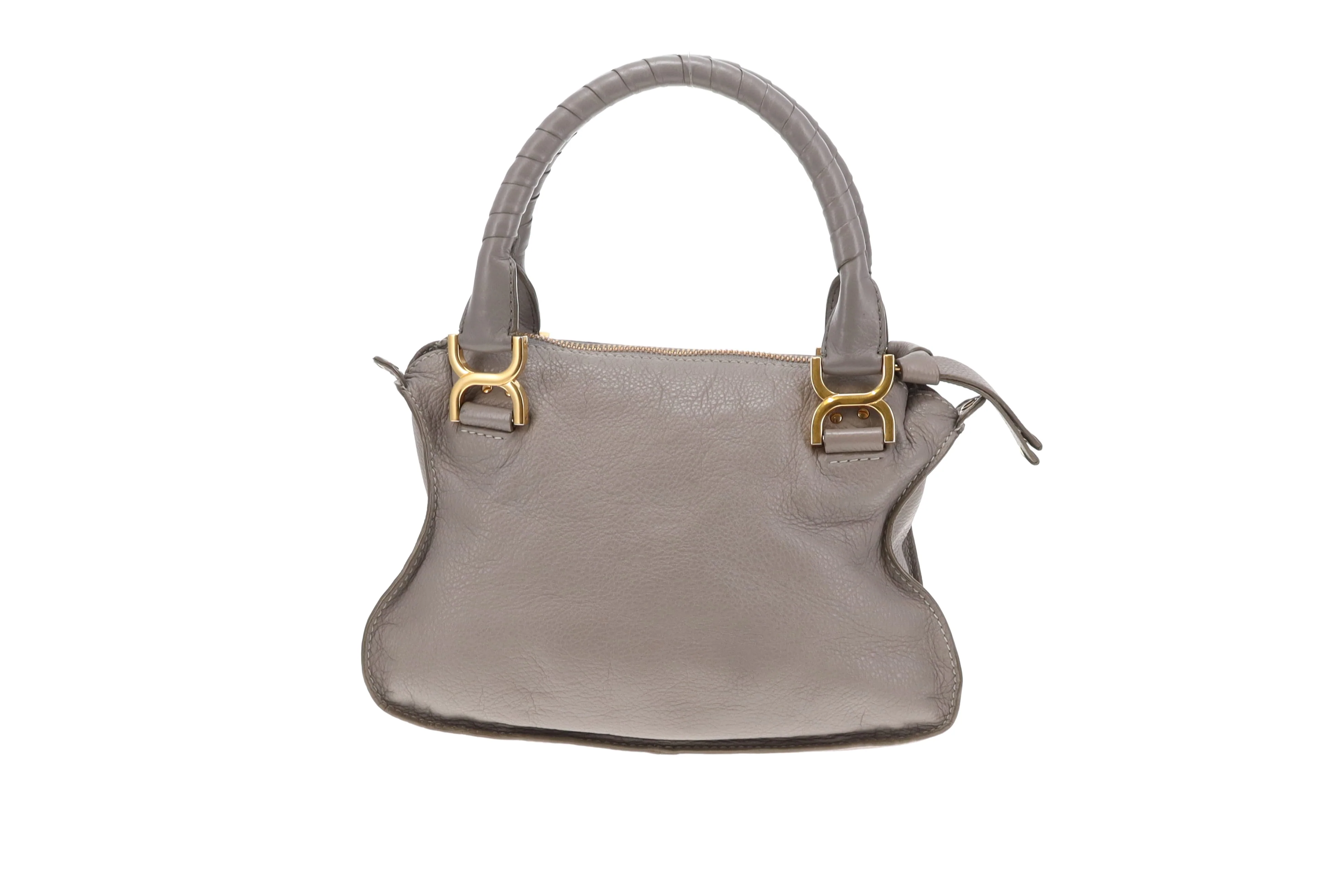 Chloe Marcie Grey Leather GHW with Strap - Image 5