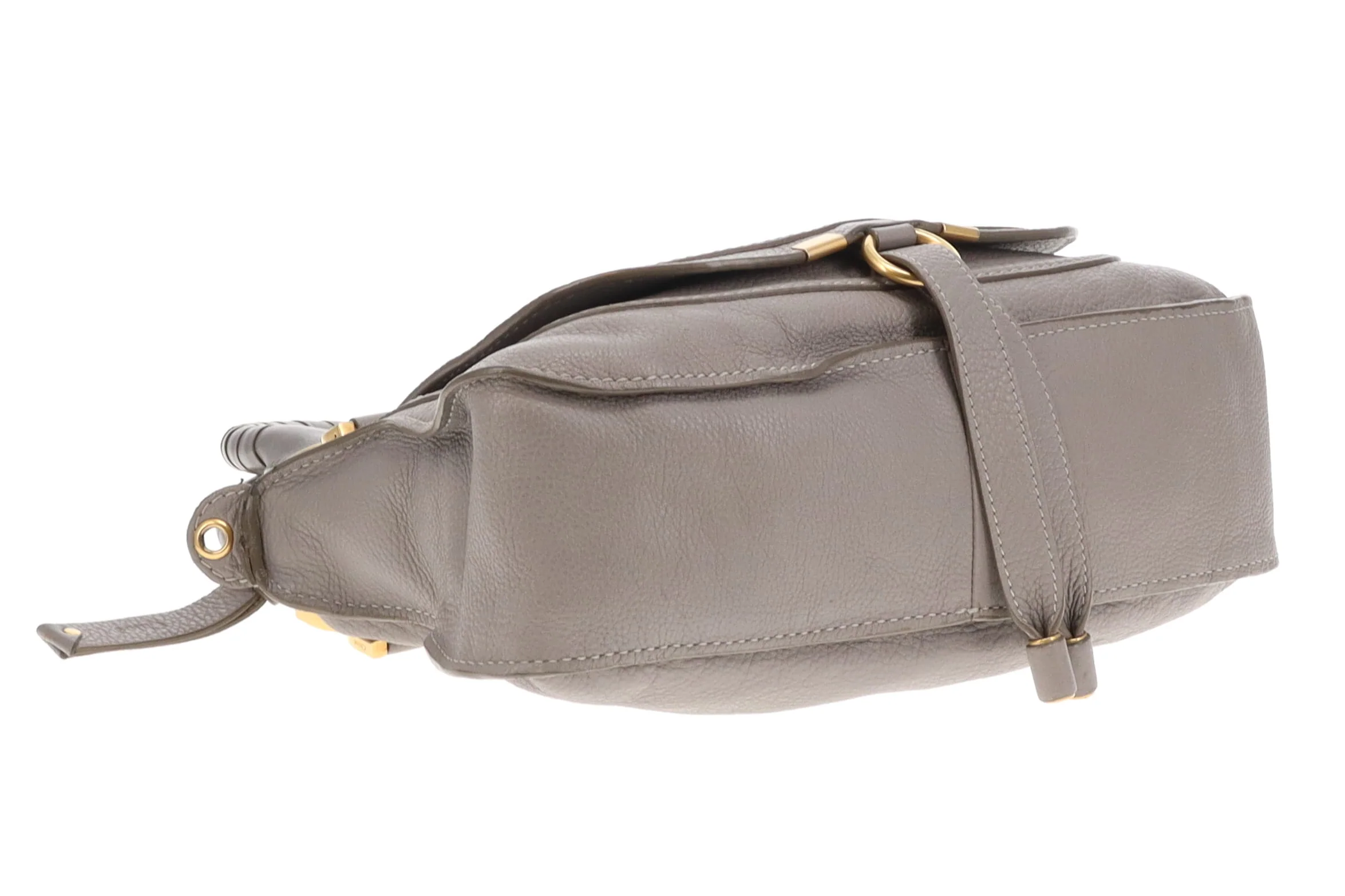Chloe Marcie Grey Leather GHW with Strap - Image 8