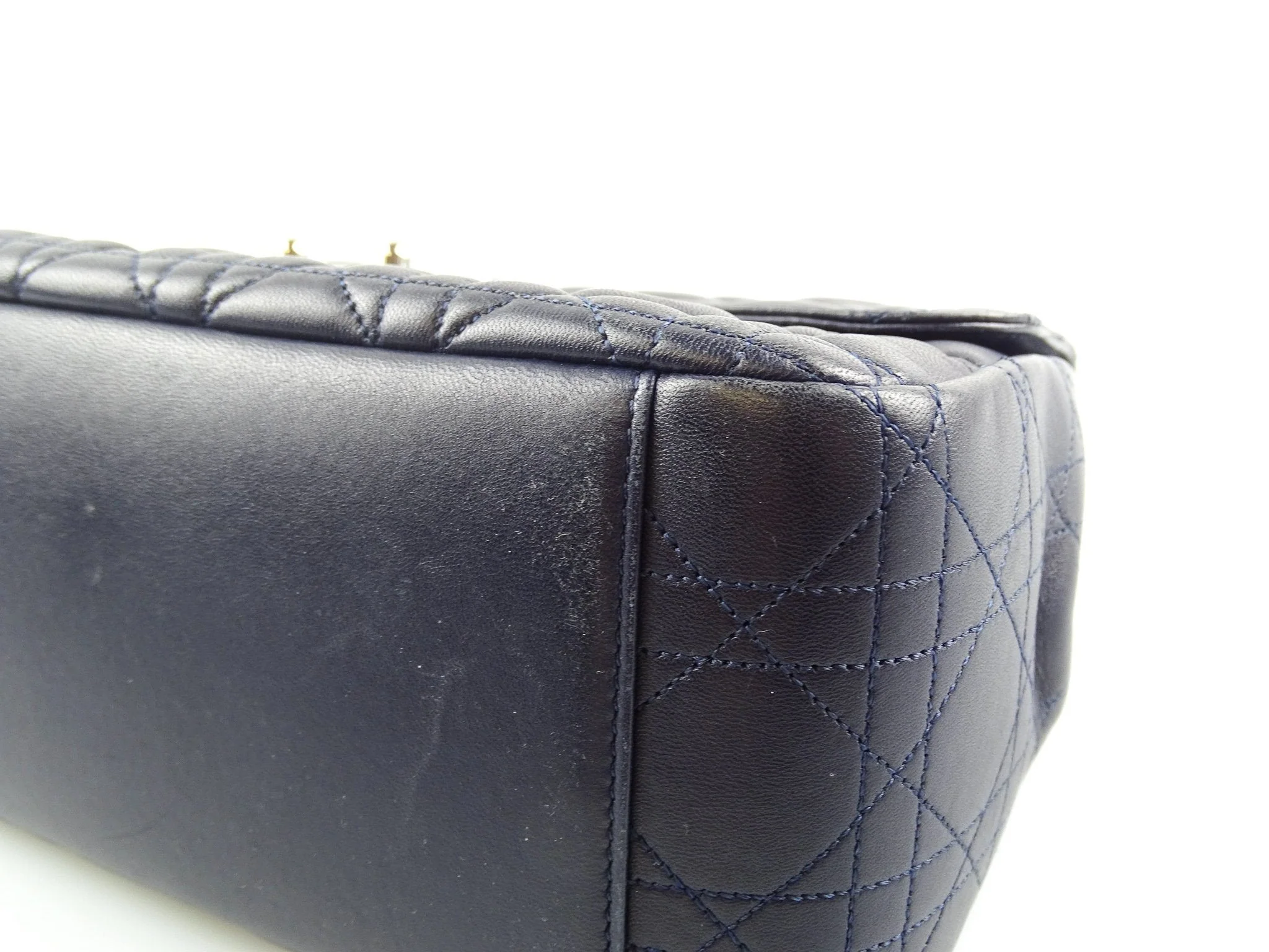 Dior Cannage Large Navy Miss Dior Flap Chain Bag - Image 12