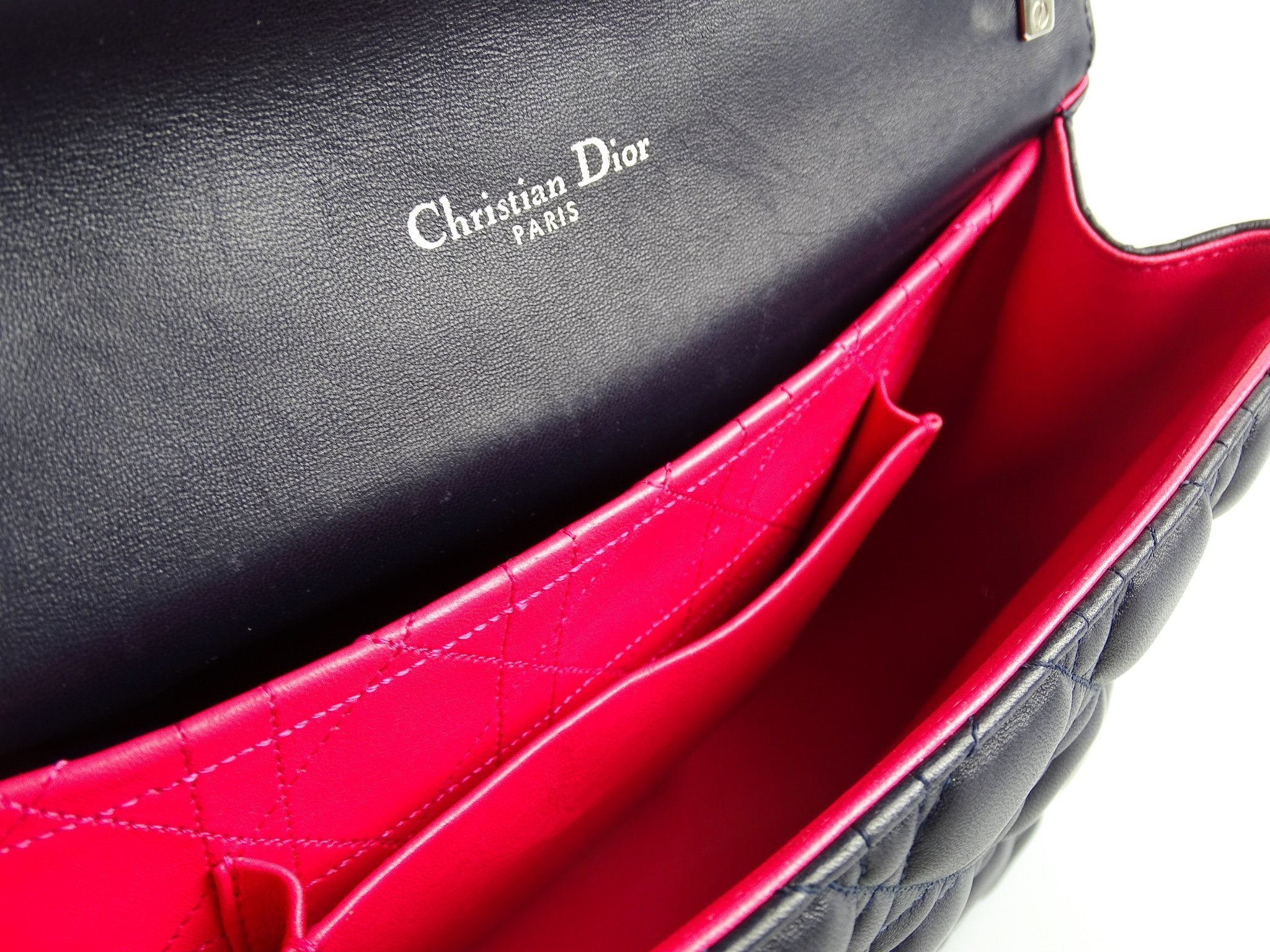 Dior Cannage Large Navy Miss Dior Flap Chain Bag - Image 13