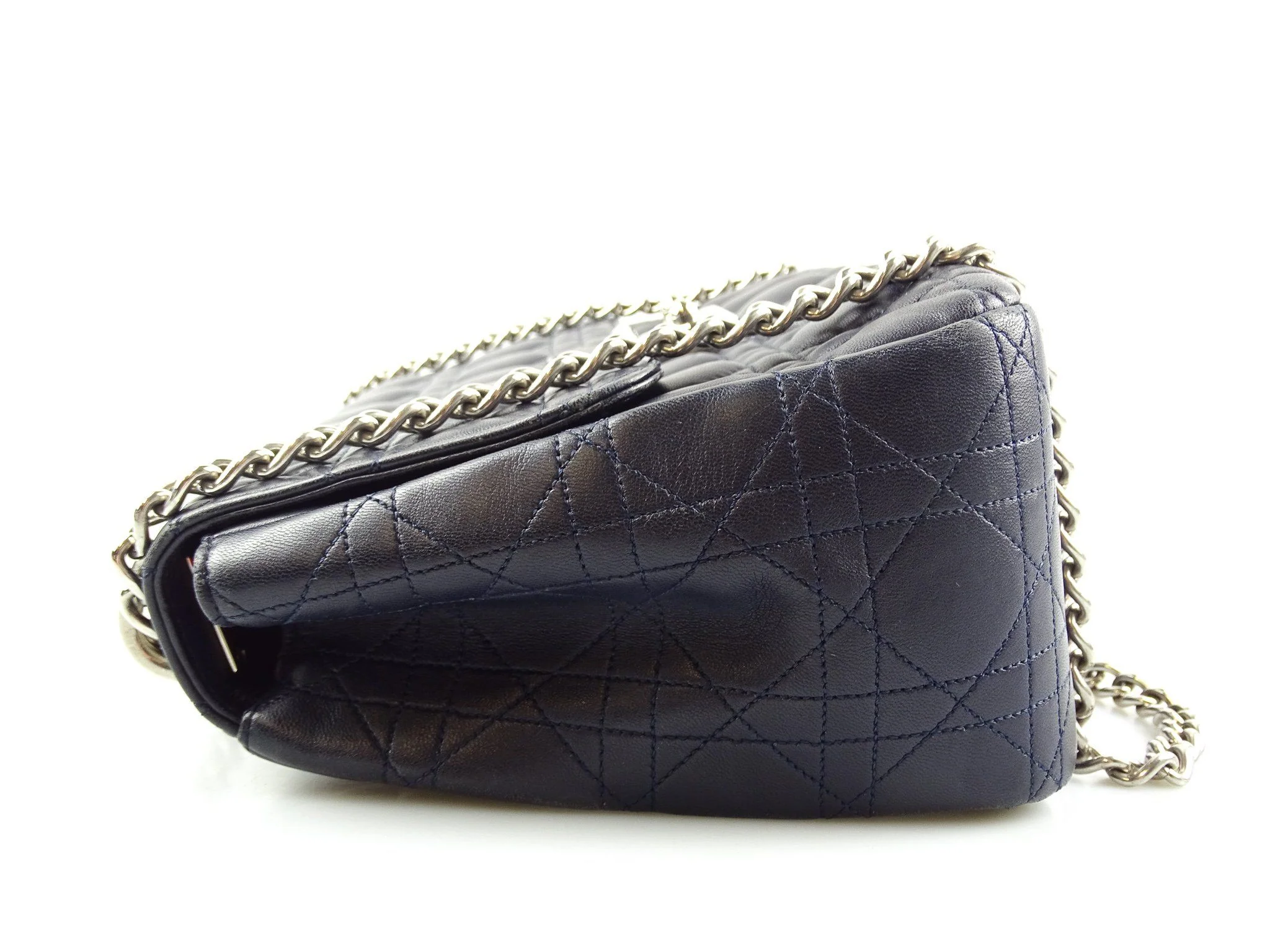 Dior Cannage Large Navy Miss Dior Flap Chain Bag - Image 7