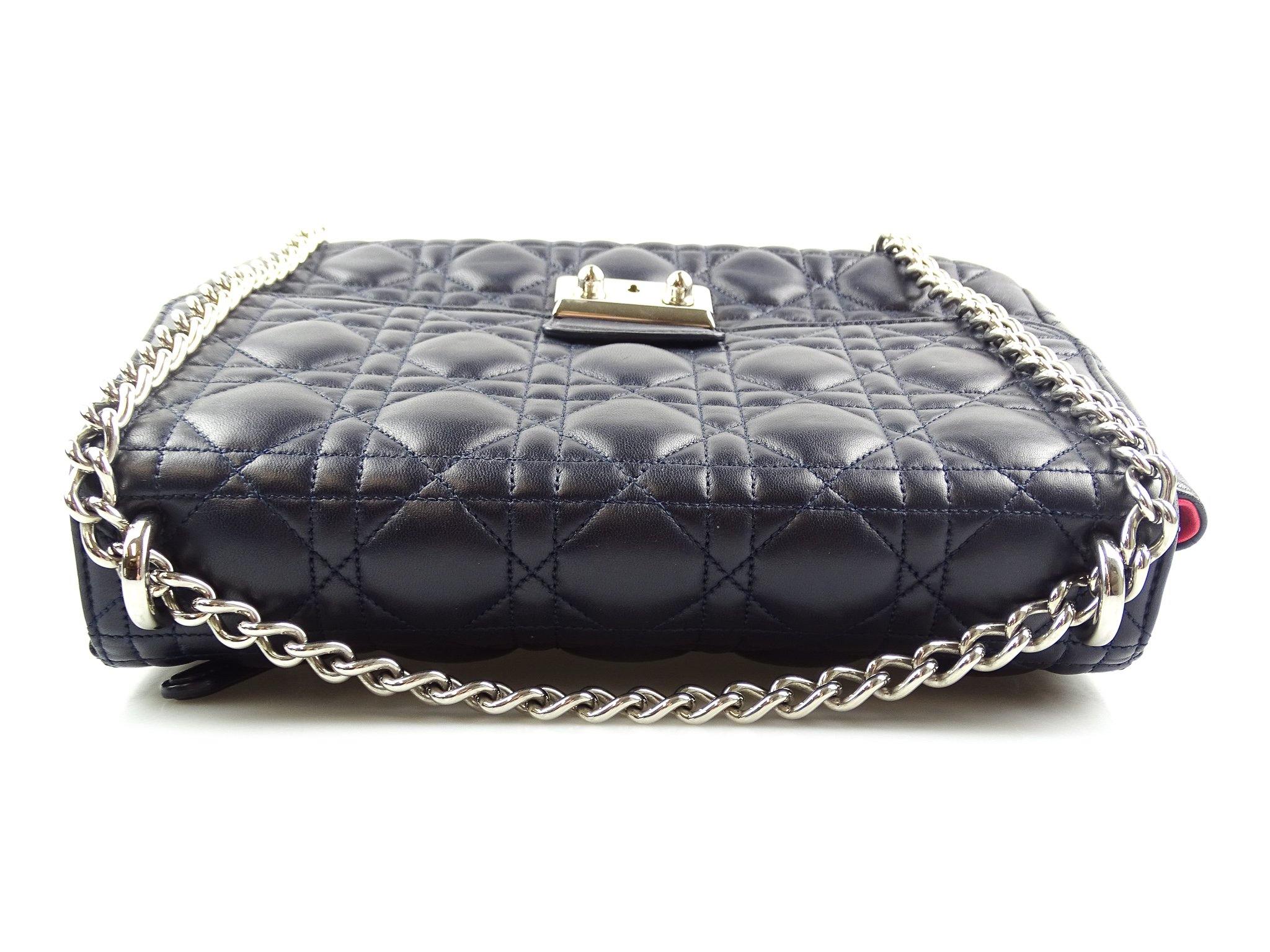 Dior Cannage Large Navy Miss Dior Flap Chain Bag - Image 8