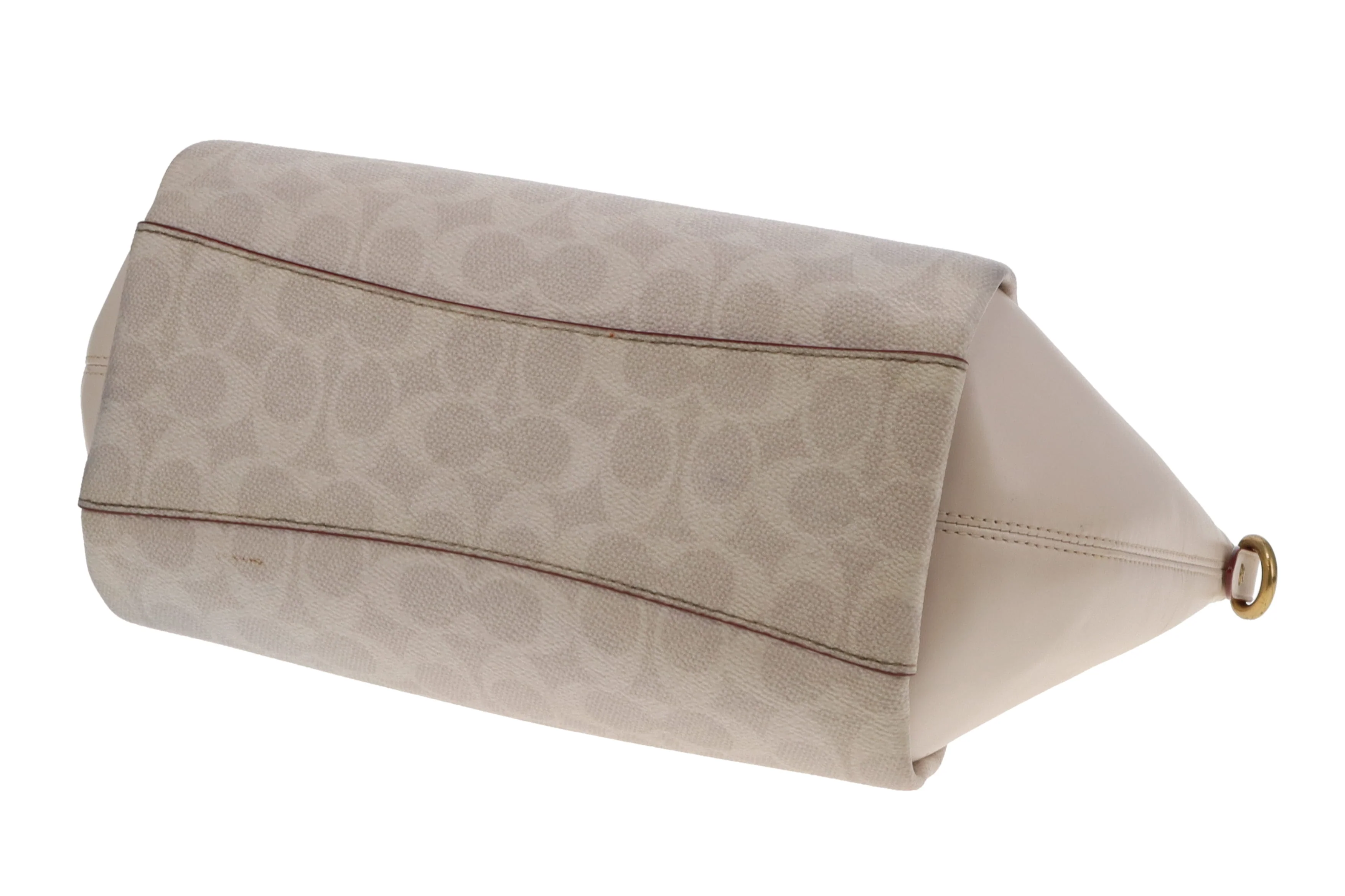 Coach Elise Satchel Cream Signature Canvas and Leather - Image 11