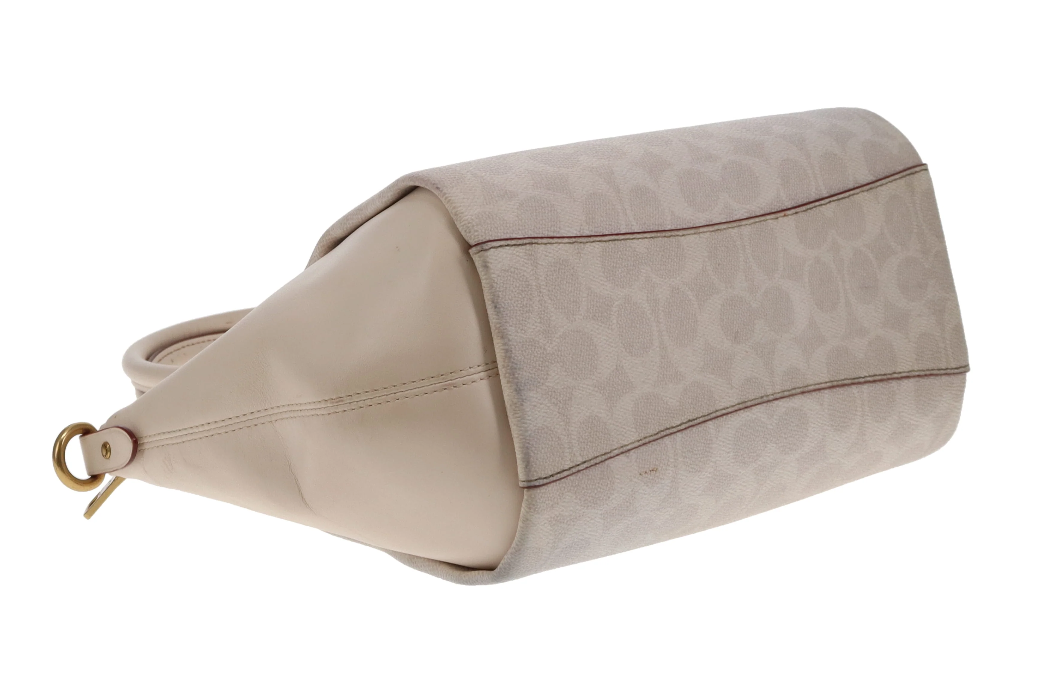 Coach Elise Satchel Cream Signature Canvas and Leather - Image 12