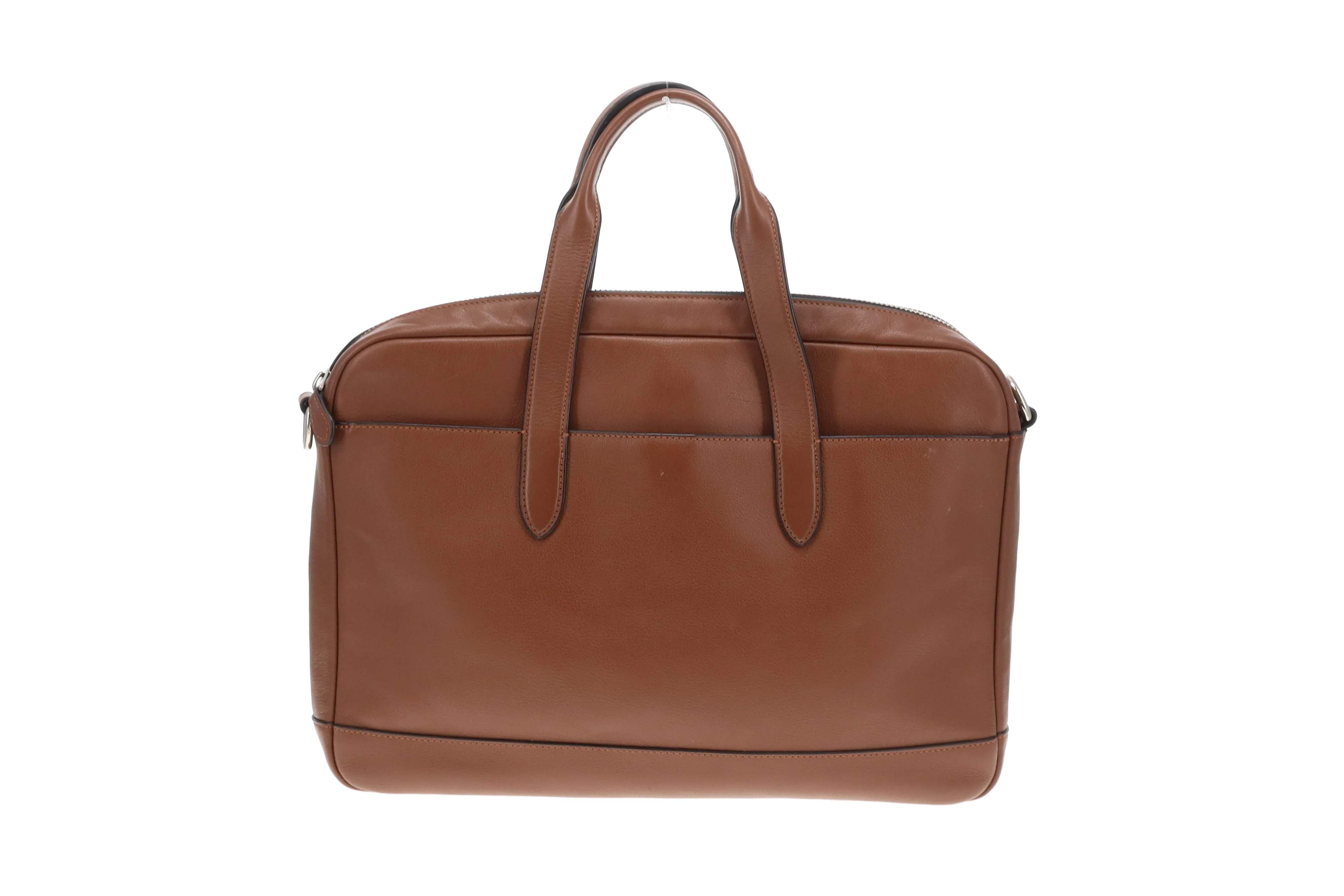 Coach Laptop Bag Brown Leather with Strap - Image 7
