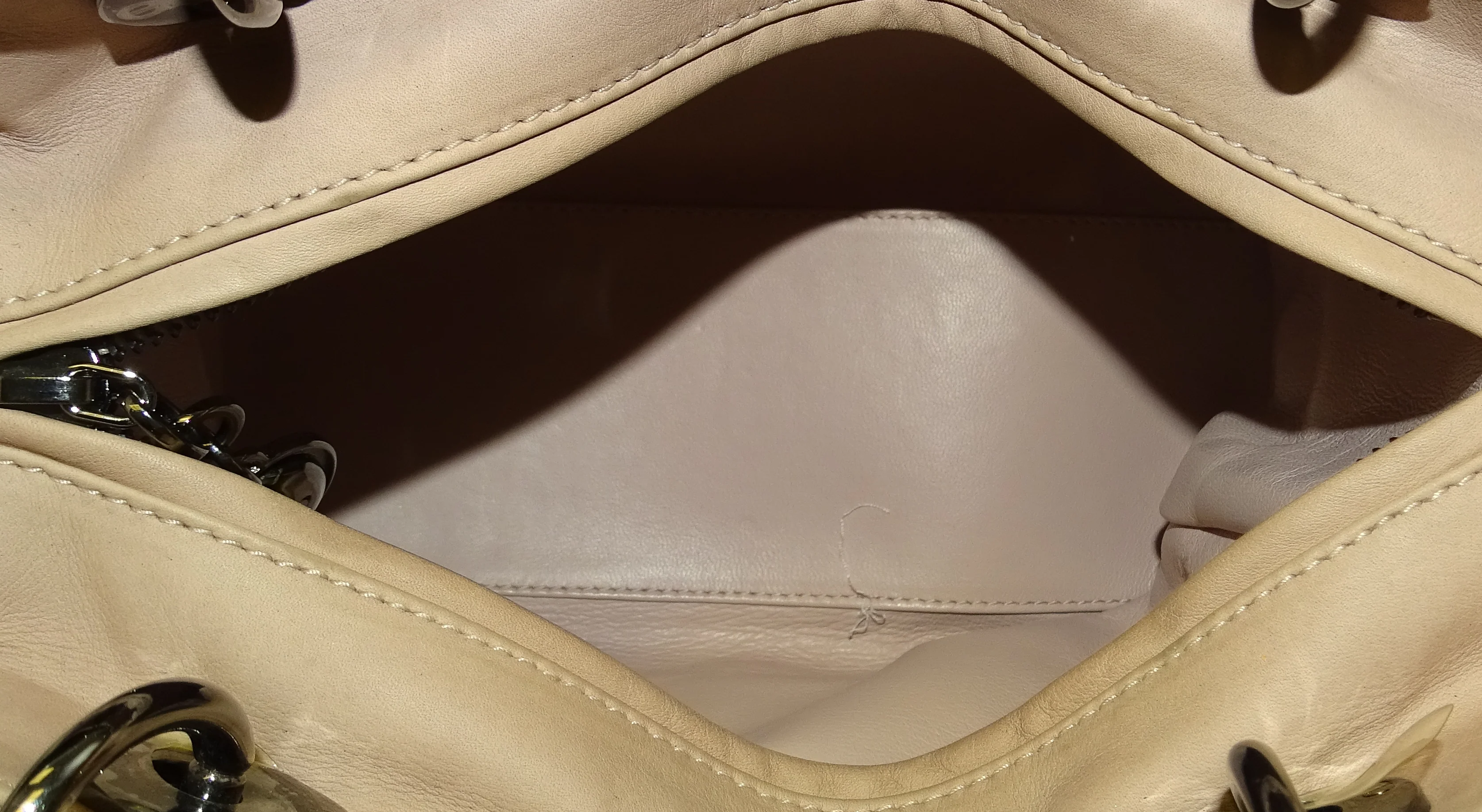 Dior Lady Dior Blush Leather and Metallic Cannage Stitching Medium with Strap 2011 - Image 12