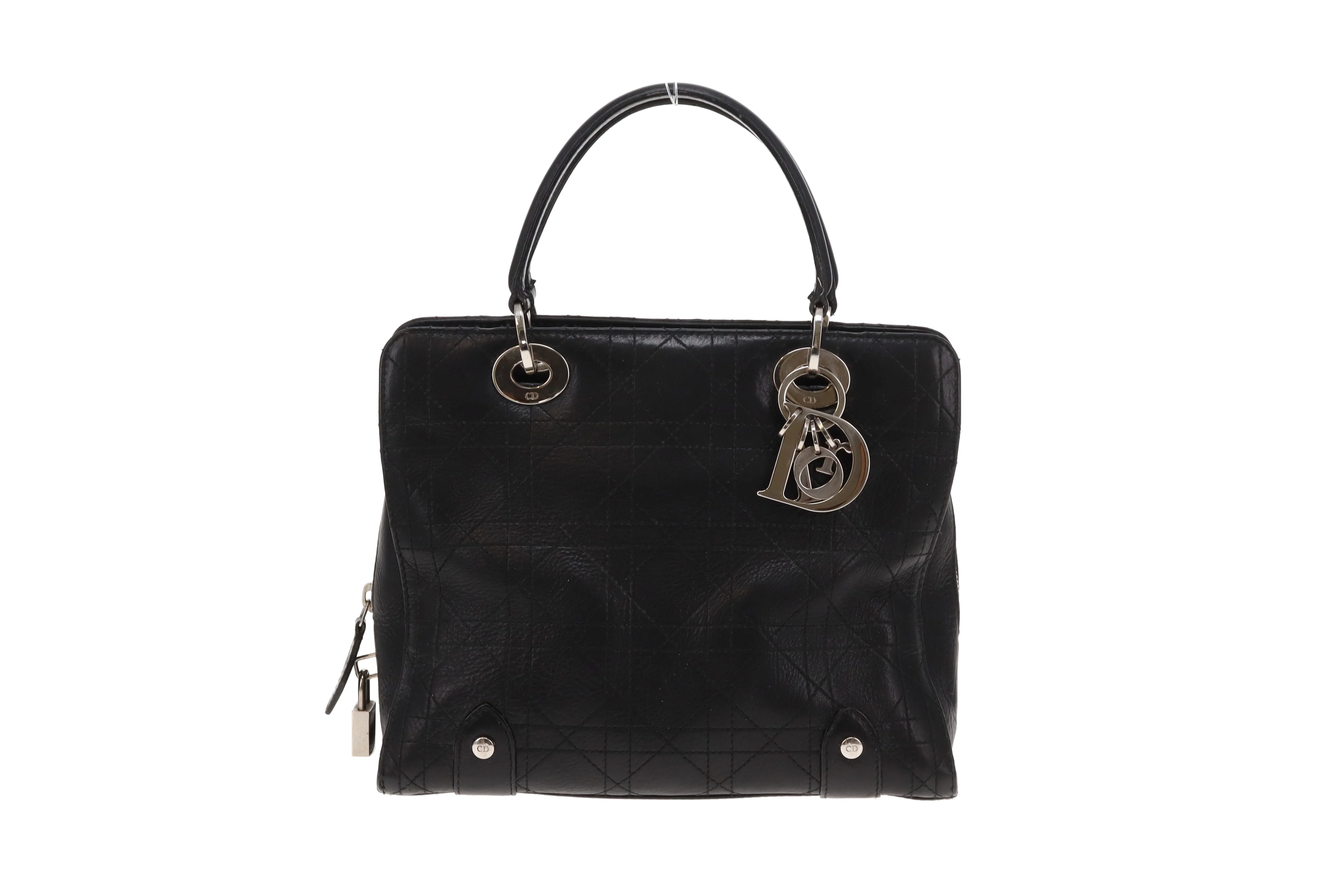 Dior Cannage Small Tote Black SHW 2004