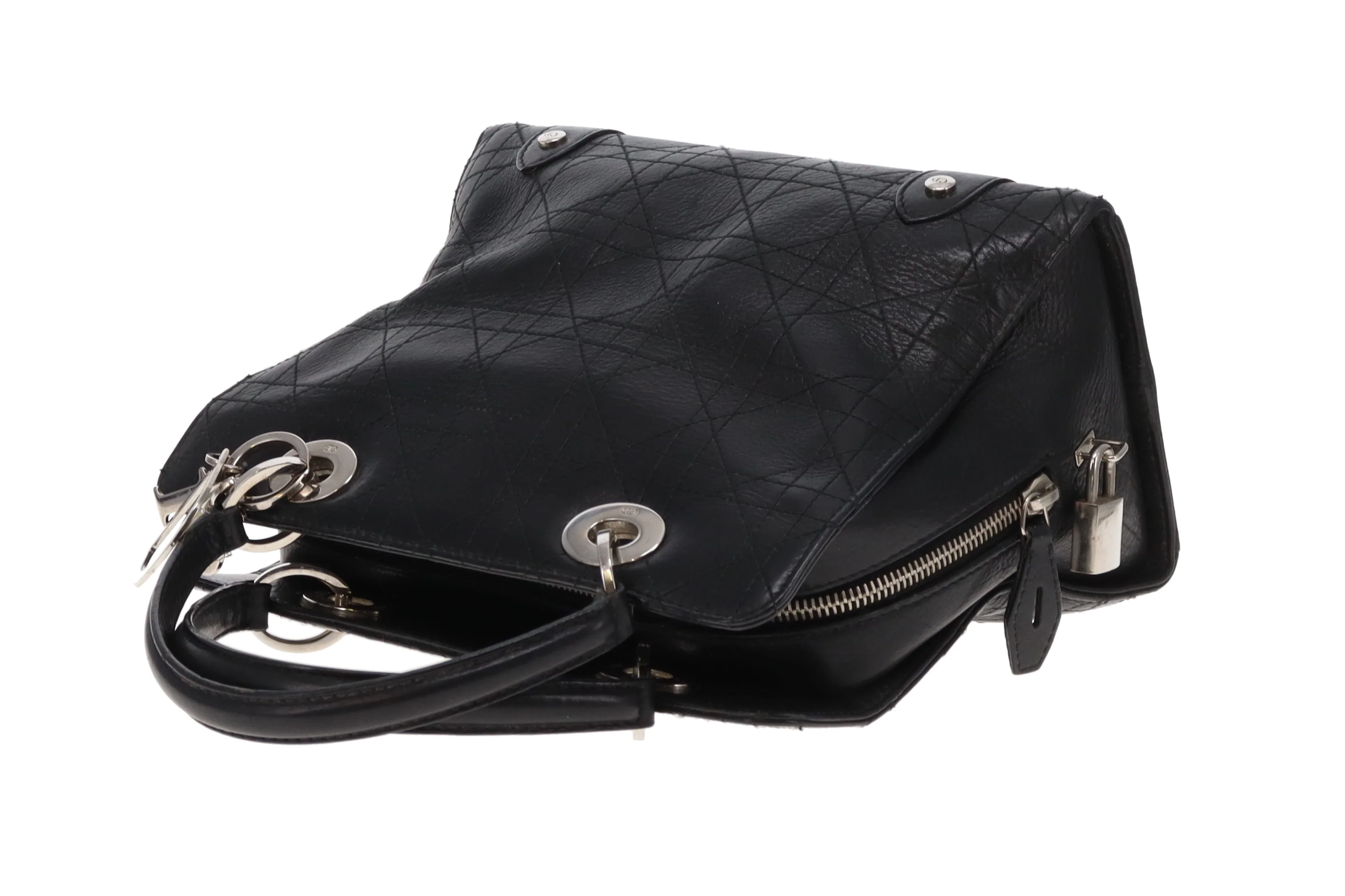 Dior Cannage Small Tote Black SHW 2004 - Image 10