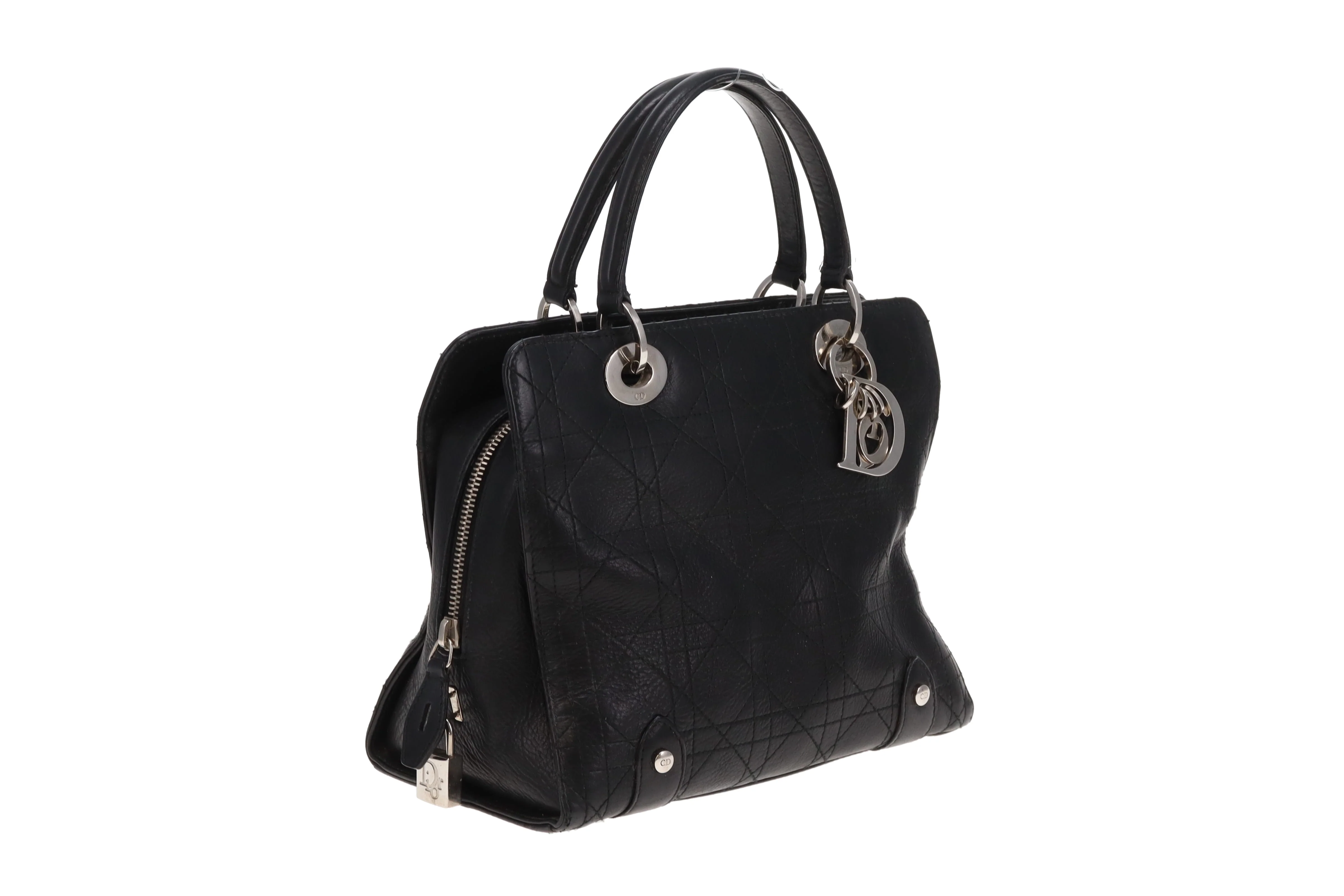 Dior Cannage Small Tote Black SHW 2004 - Image 2