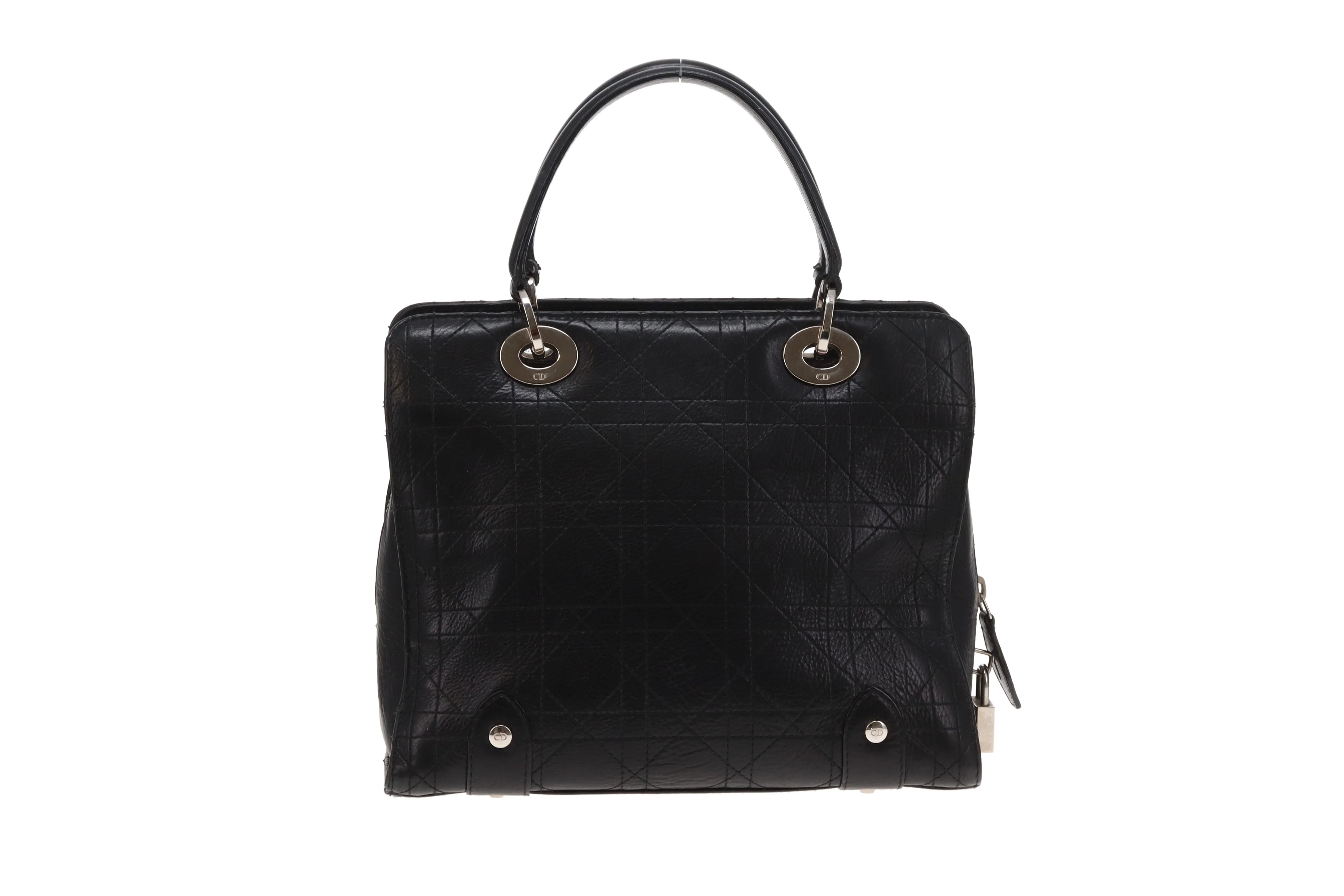 Dior Cannage Small Tote Black SHW 2004 - Image 4
