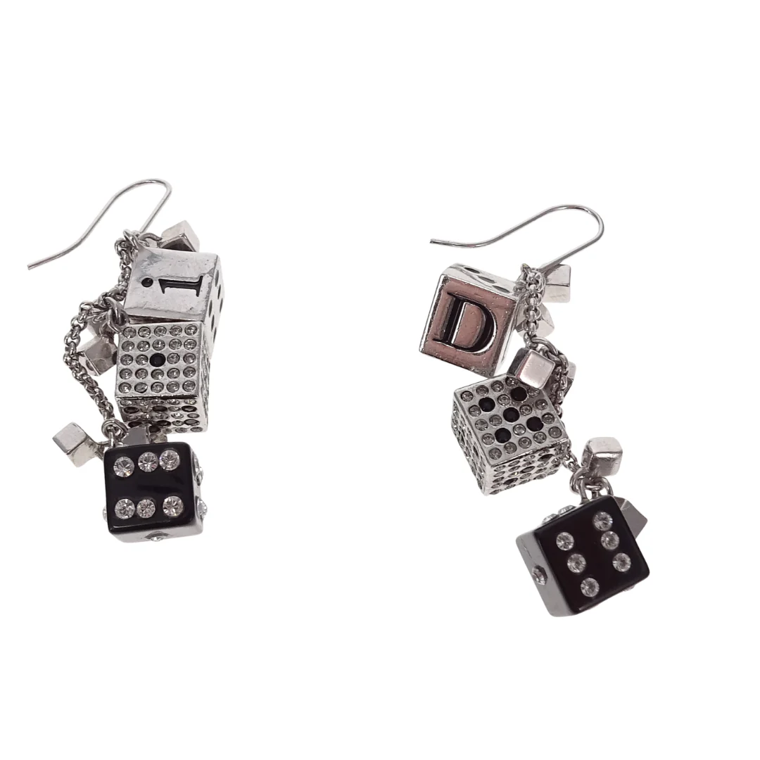 Dior Dice Dangle Earrings Galliano Collection - Image 3
