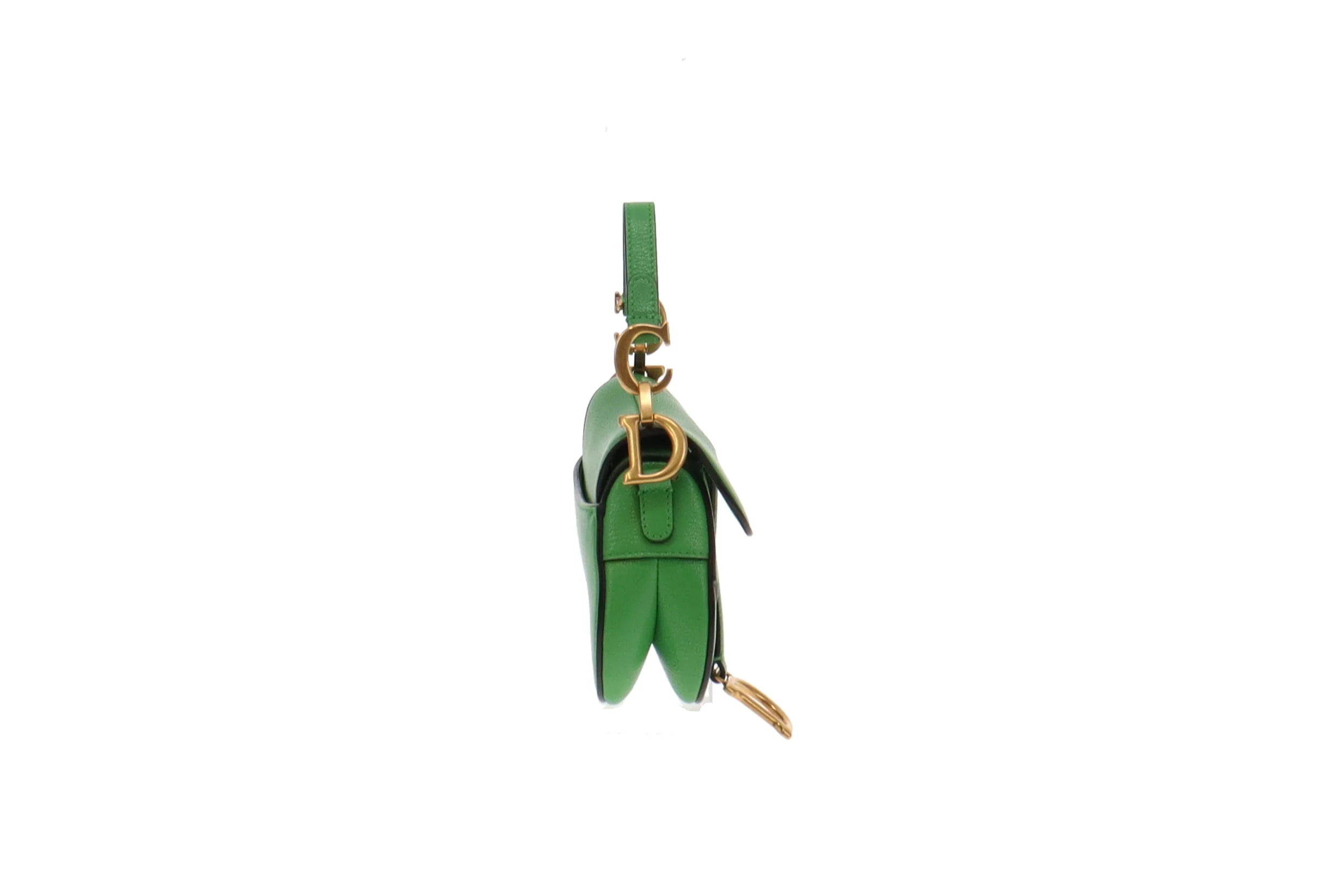 Dior Saddle Green Leather GHW Micro Bag with Strap 2022 - Image 10