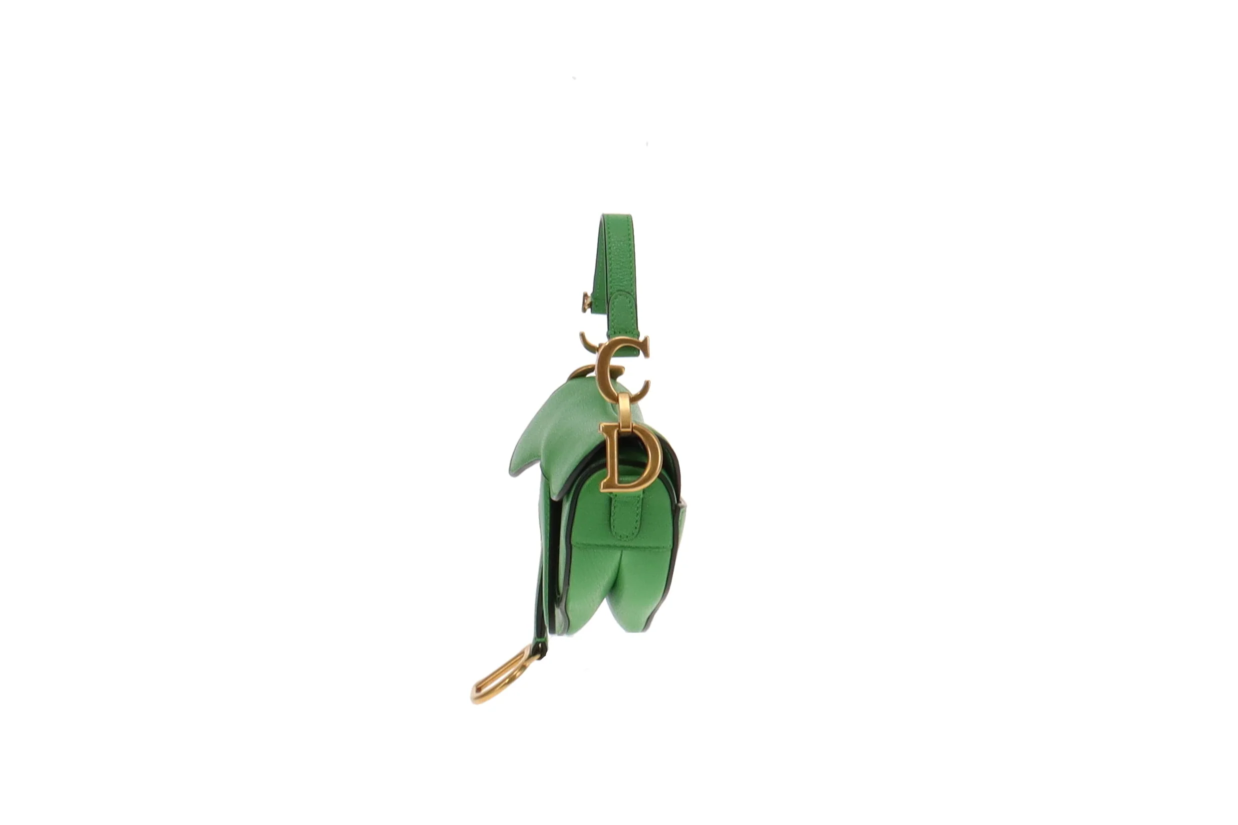 Dior Saddle Green Leather GHW Micro Bag with Strap 2022 - Image 12