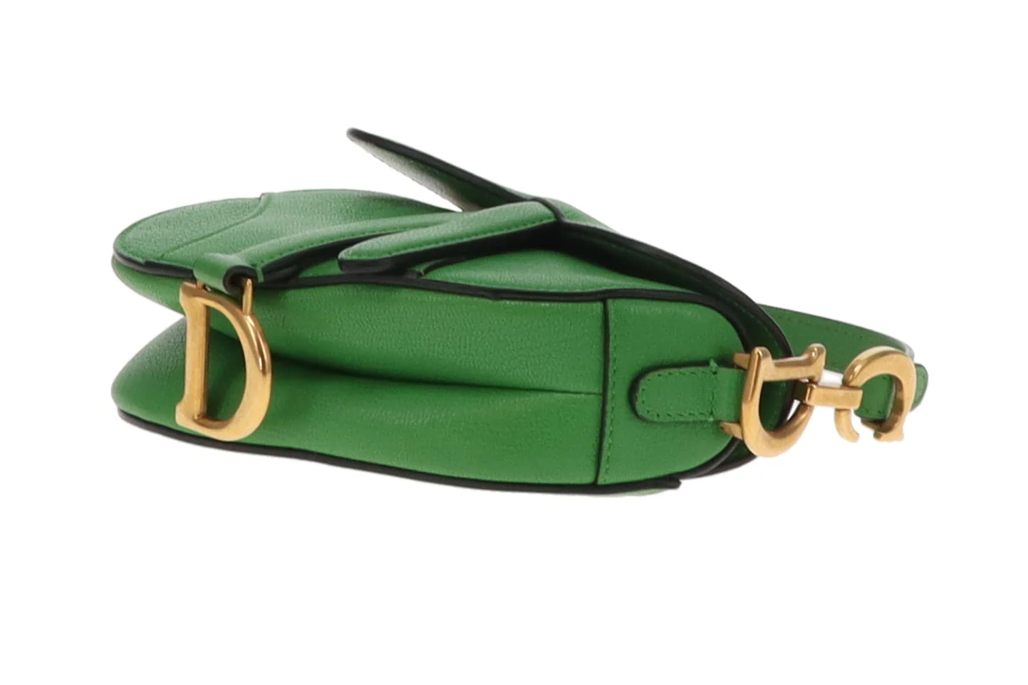 Dior Saddle Green Leather GHW Micro Bag with Strap 2022 - Image 7