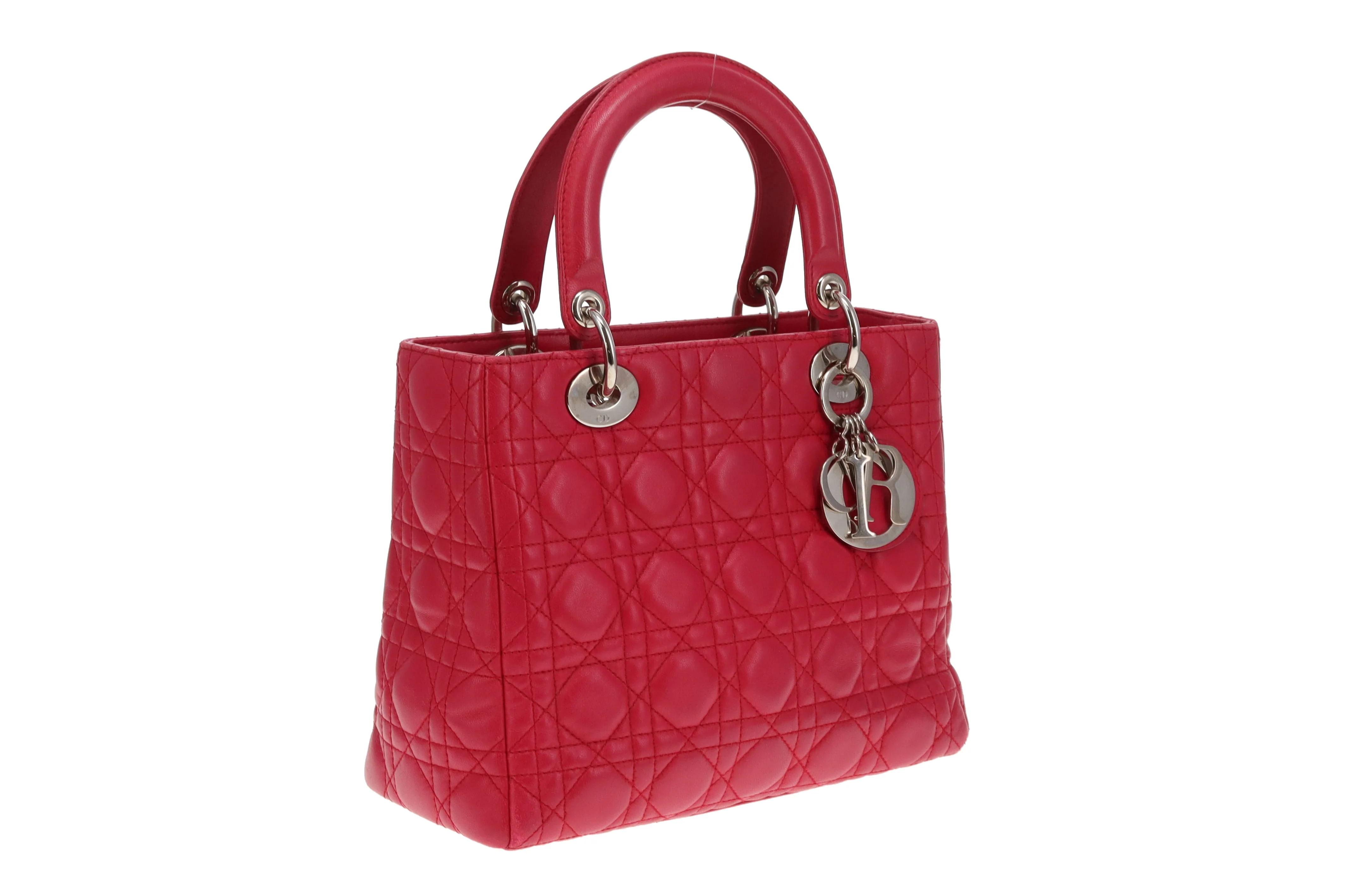 Dior Lady Dior Medium Pink Leather 2011 - Image 4