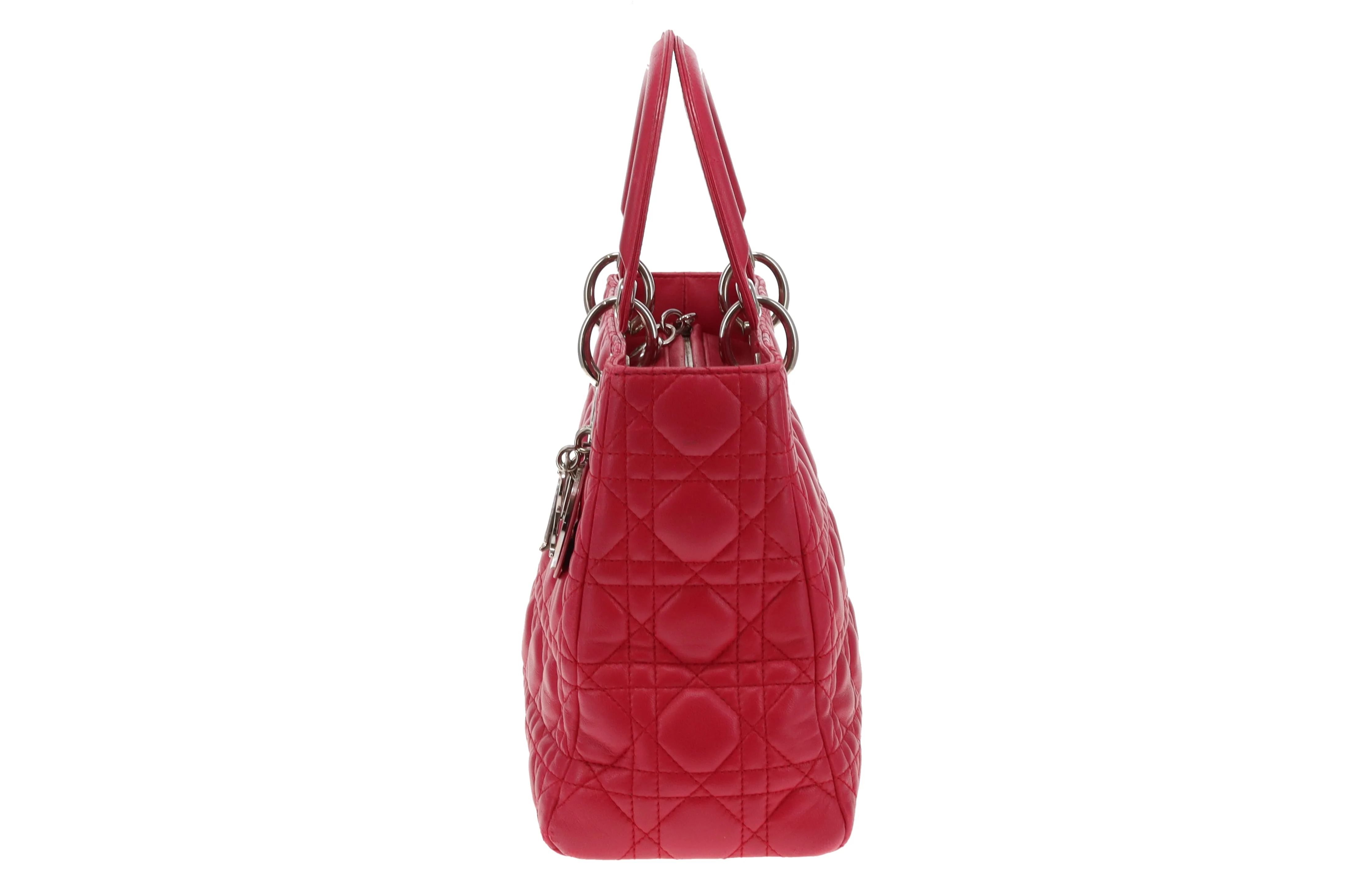 Dior Lady Dior Medium Pink Leather 2011 - Image 7