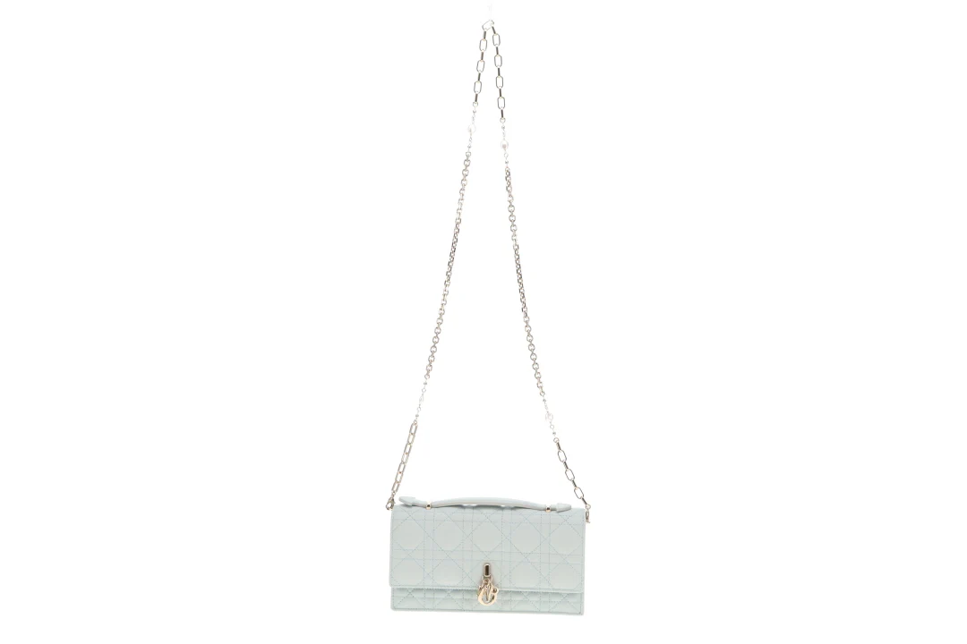 Dior My Dior Mini Bag In Cloud Blue Cannage Lambskin - Image 3